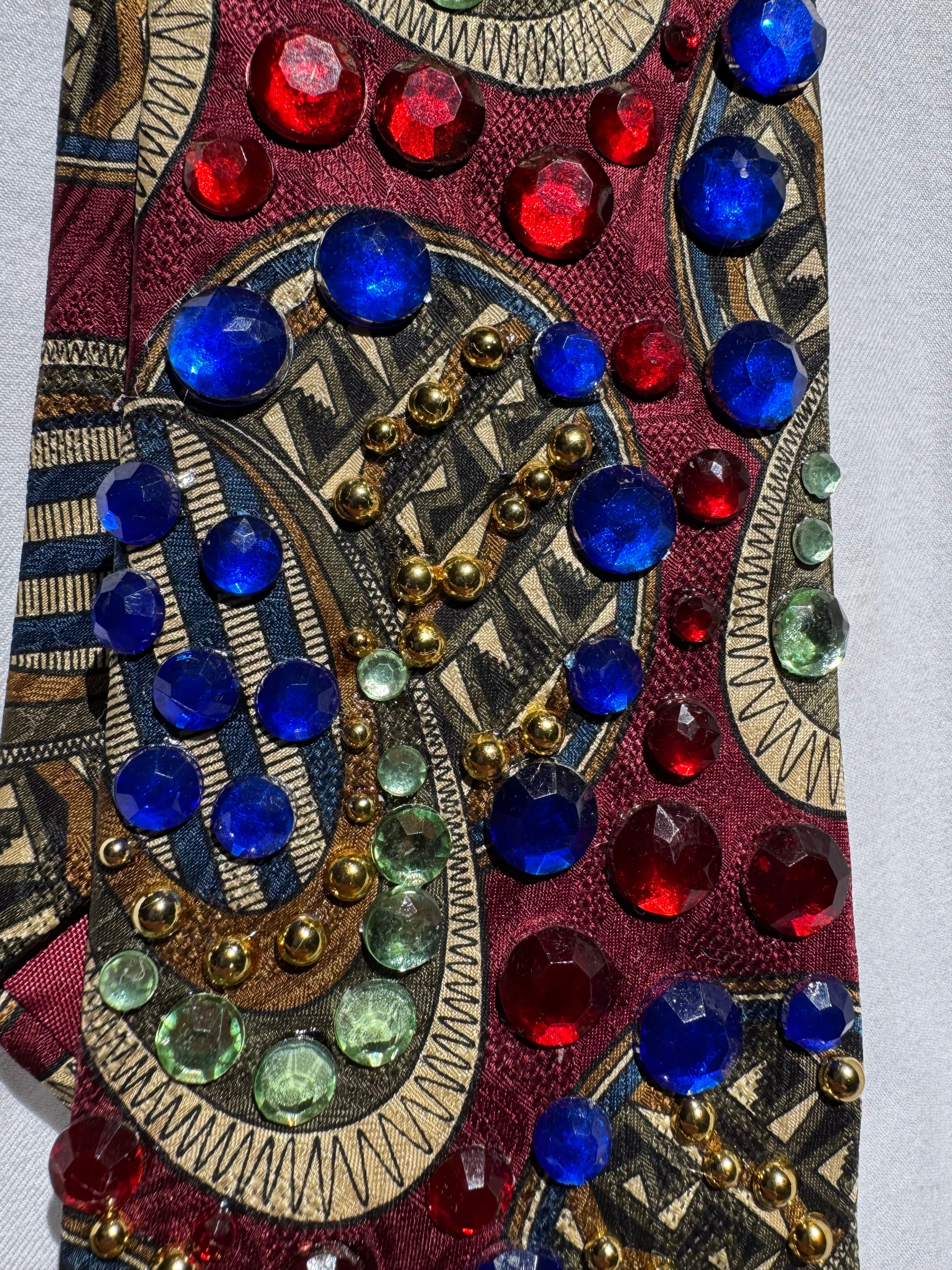 Red Futuristic Oval Bowling Royalty Tie