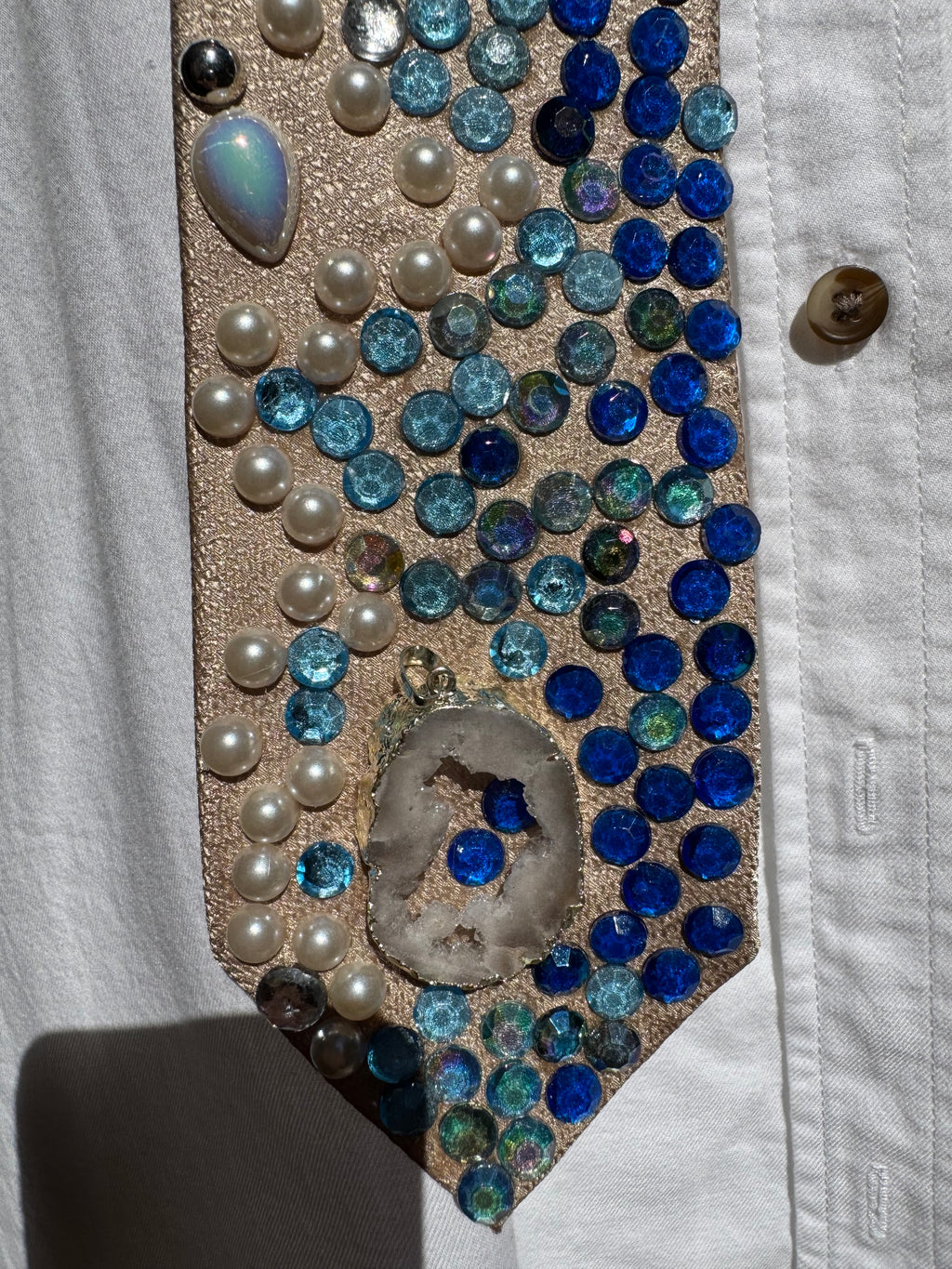 Beige Overview of Beach Nautical Vacation  Tie