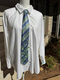 Blue and Green Striped Seattle Seahawks Swirl Royalty Tie