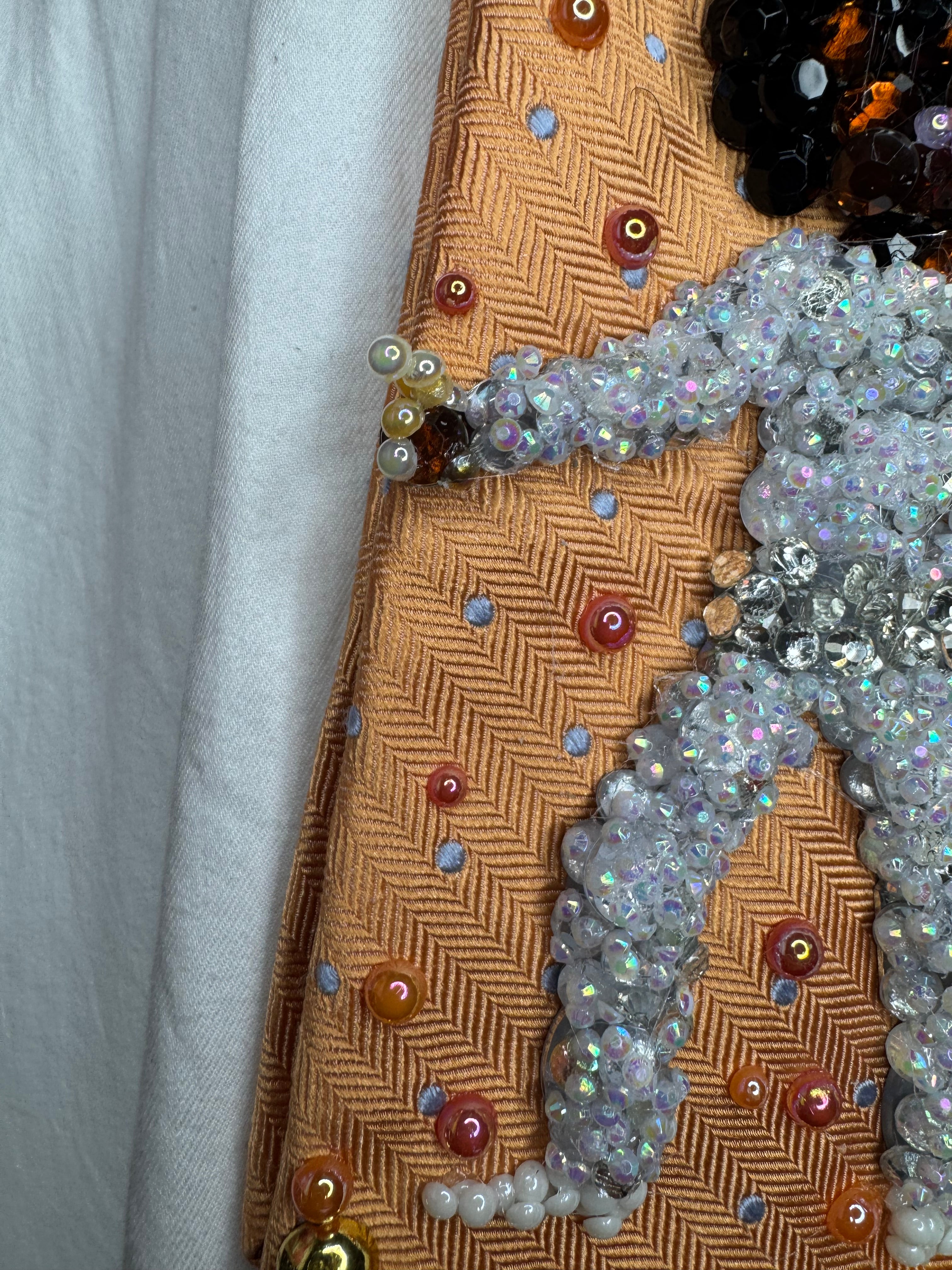 Orange Teen Michael Jackson Hitting Head Shimmy in All White Silver Outfit in London for Destiny Tour 1979 Jacksons Tie