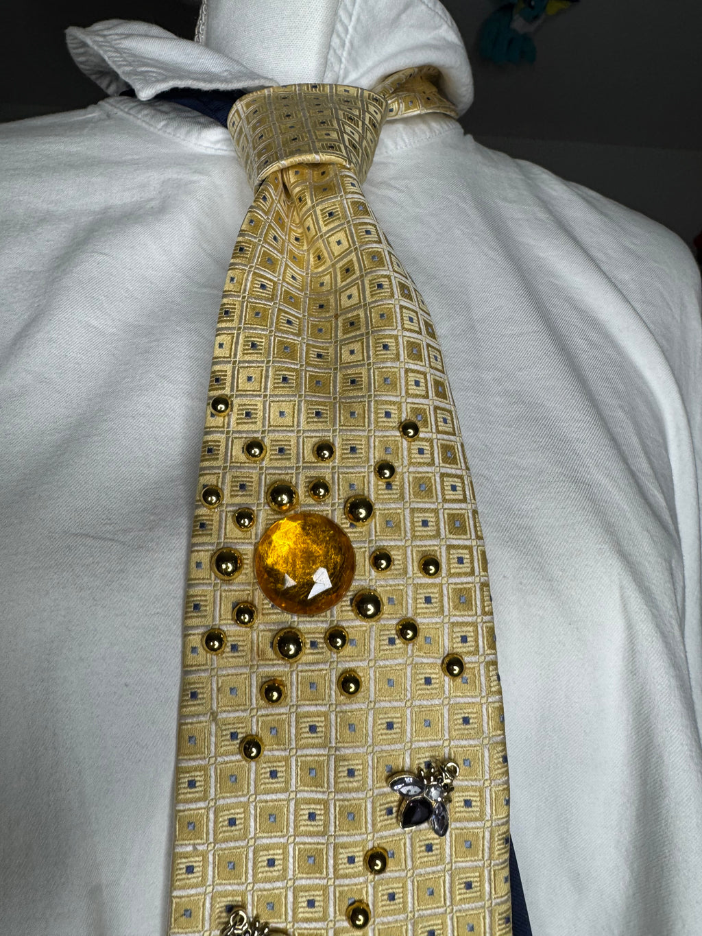 Yellow Honeypot Spilling Golden Honey Nature Royalty Tie