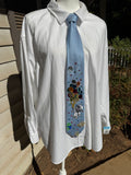 Light Blue Astronaut Kid Holding Bunch of Balloons Space Royalty Tie