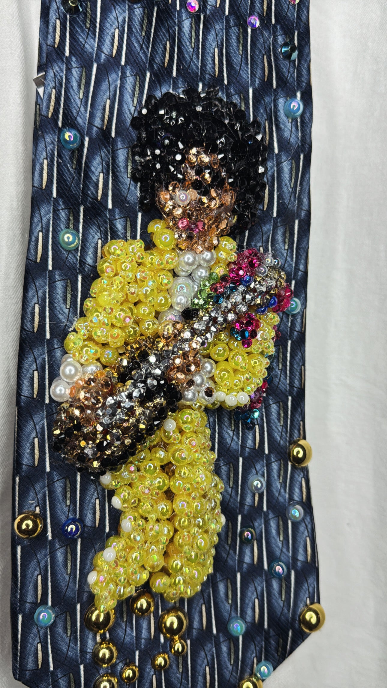 Navy Blue Prince In Full Yellow Outfit & Floral Scarf Performing Live Tie