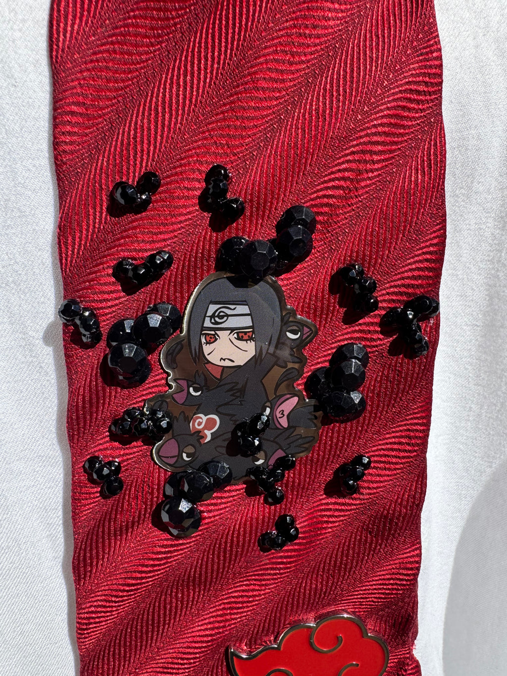 Red Sasuke Normal and Cursed Mark Version Naruto Shippuden Anime Tie