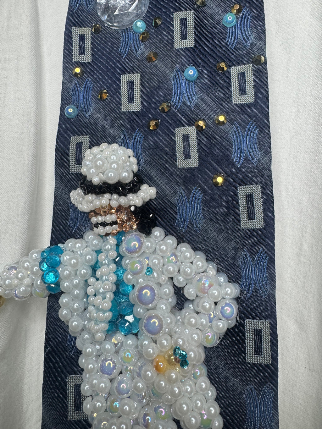 Navy Blue Michael Jackson About to Hit Fred Astaire Moves In Smooth Criminal Music Video Tie