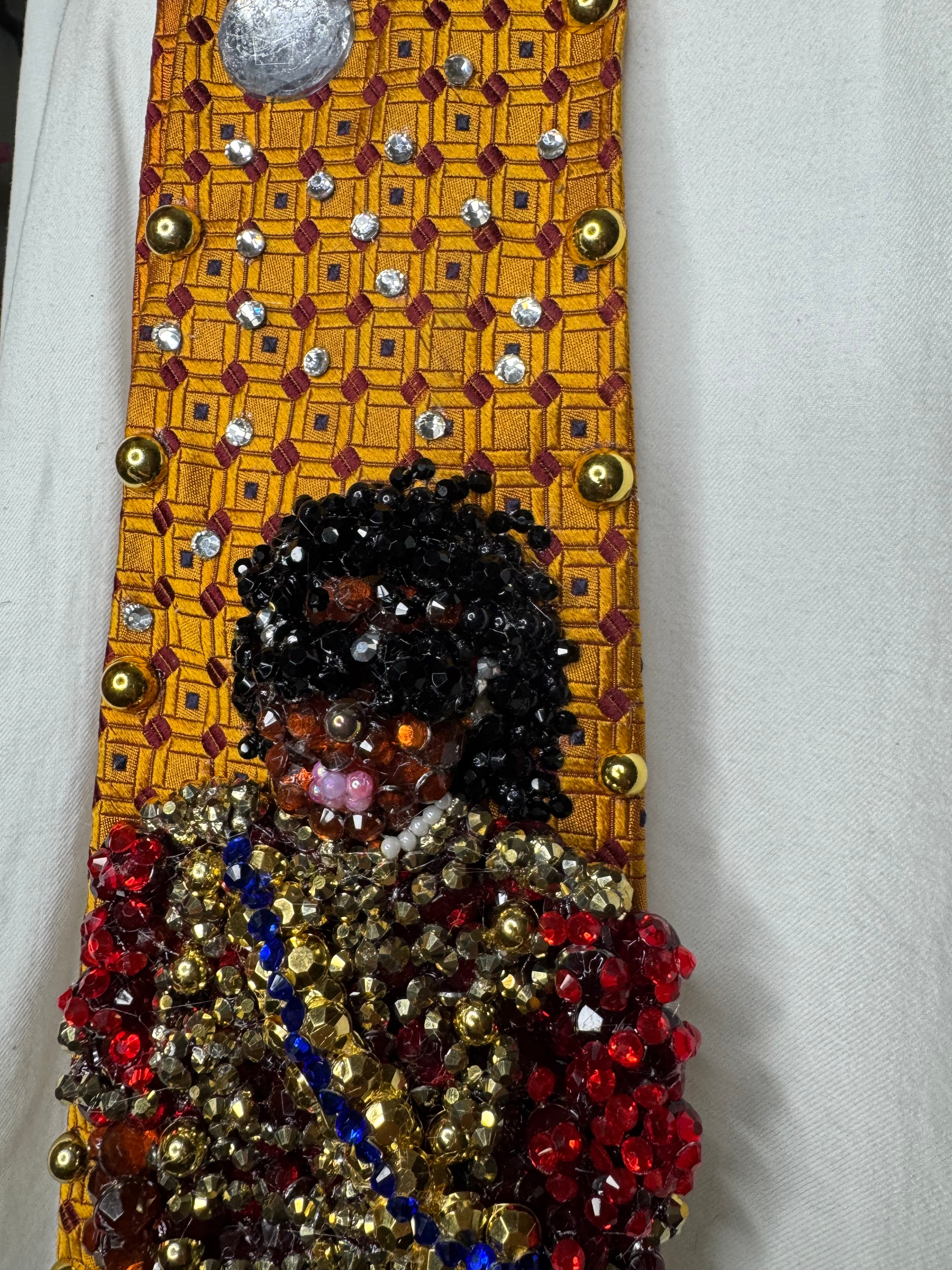 Orange Michael Jackson Red Military Jackson and Black Glove At AMA Thriller Era Tie
