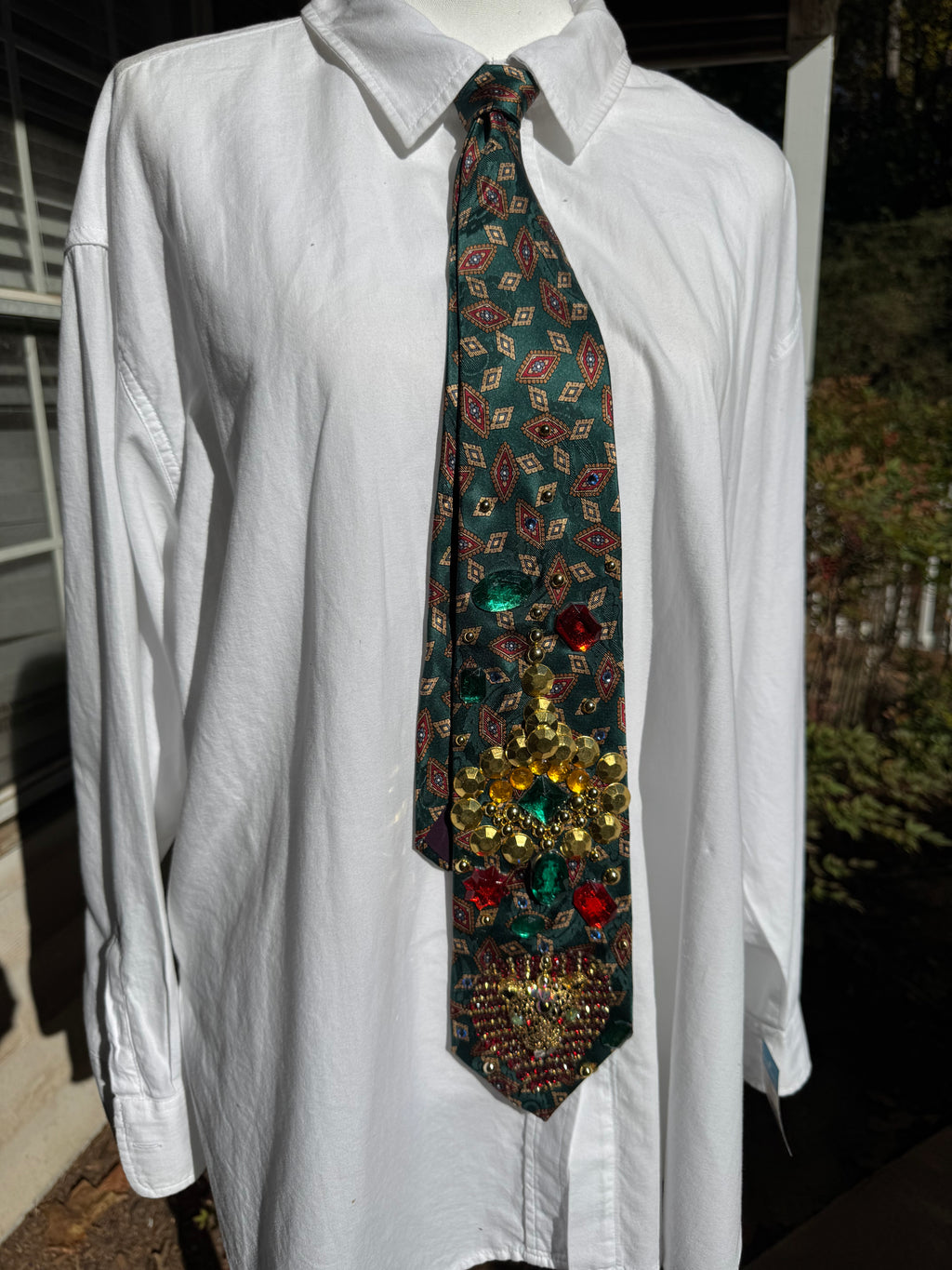 Dark Green Jaguar Pharaoh Taj Mahal Kingdom Royalty Tie