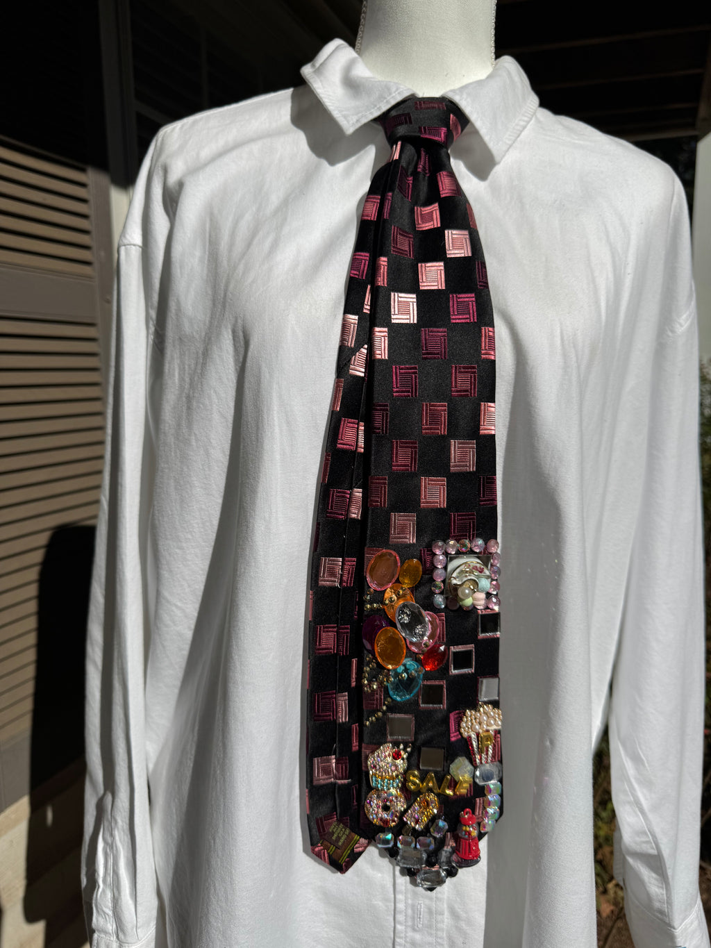 Black and Pink Checkered Ultimate Sweet Cinema Theater Movie Tie