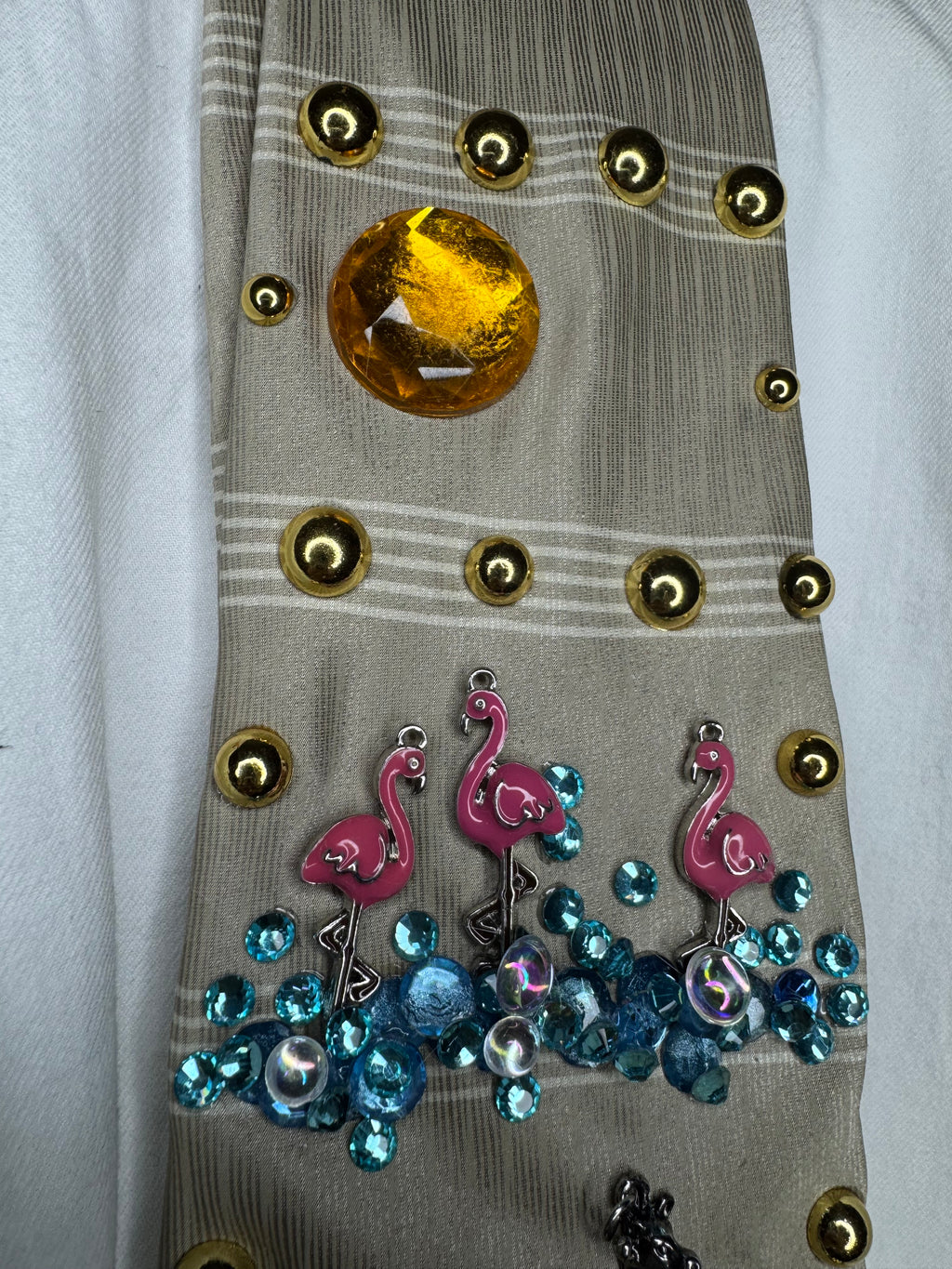 Beige Luxurious Peek of The Safari Nature Royalty Tie