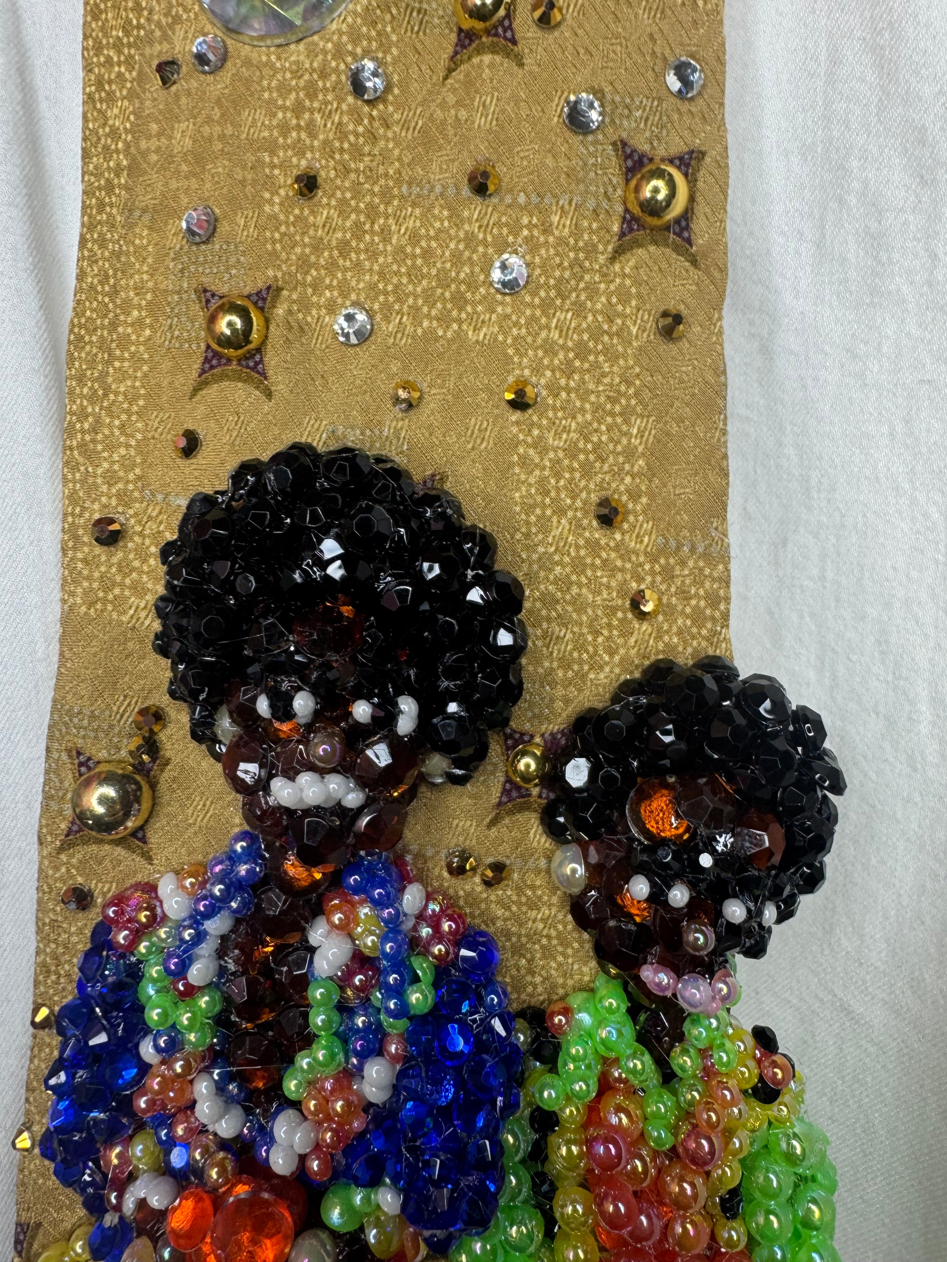Gold Young Michael & Randy Jackson Chilling Backstage Astrodome 1974 Jackson 5 Tie