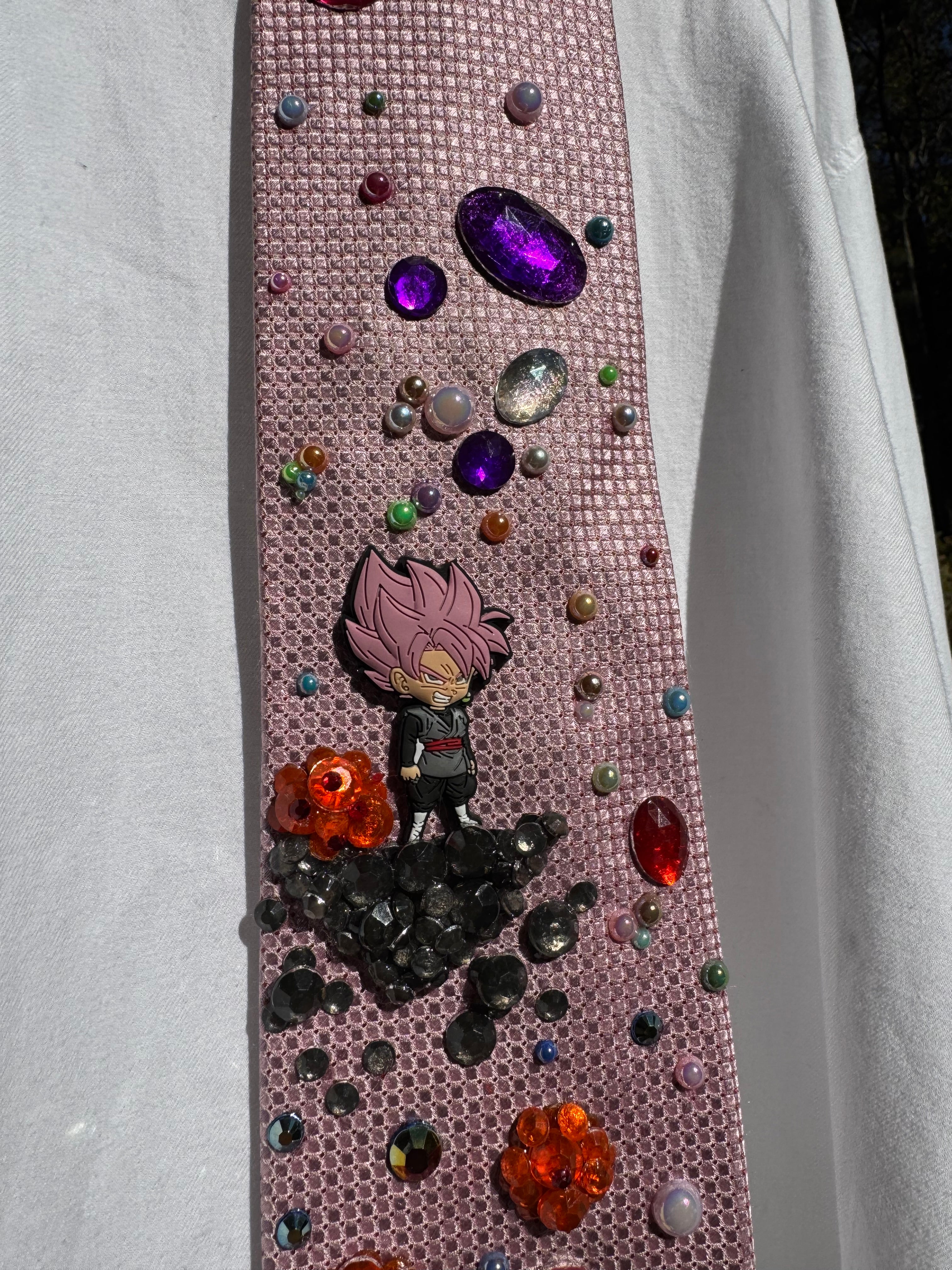 Pink Black Super Saiyan Rose Goku Dragon Ball Z Tie