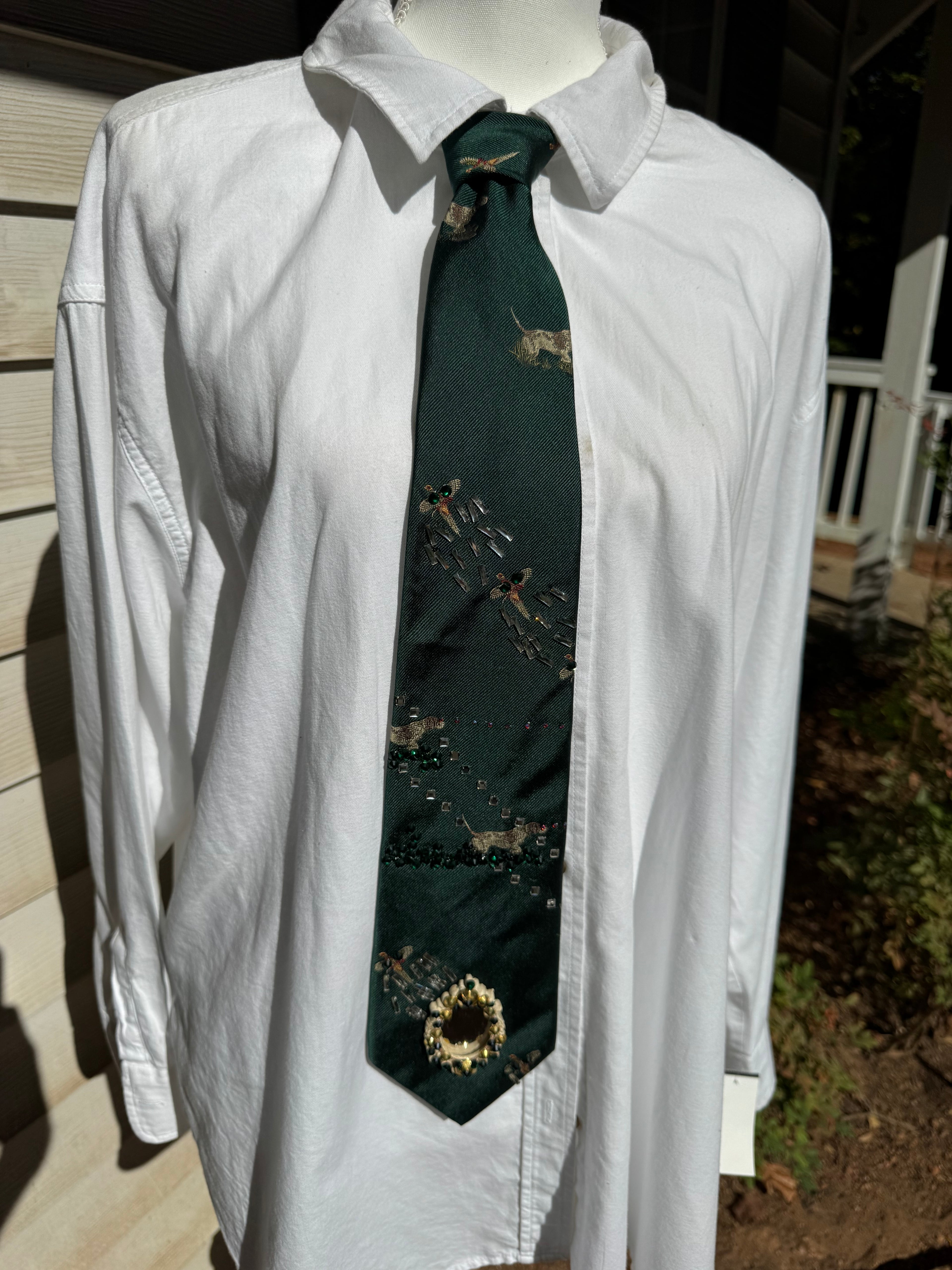 Dark Green Ducking Hunting Season Tie