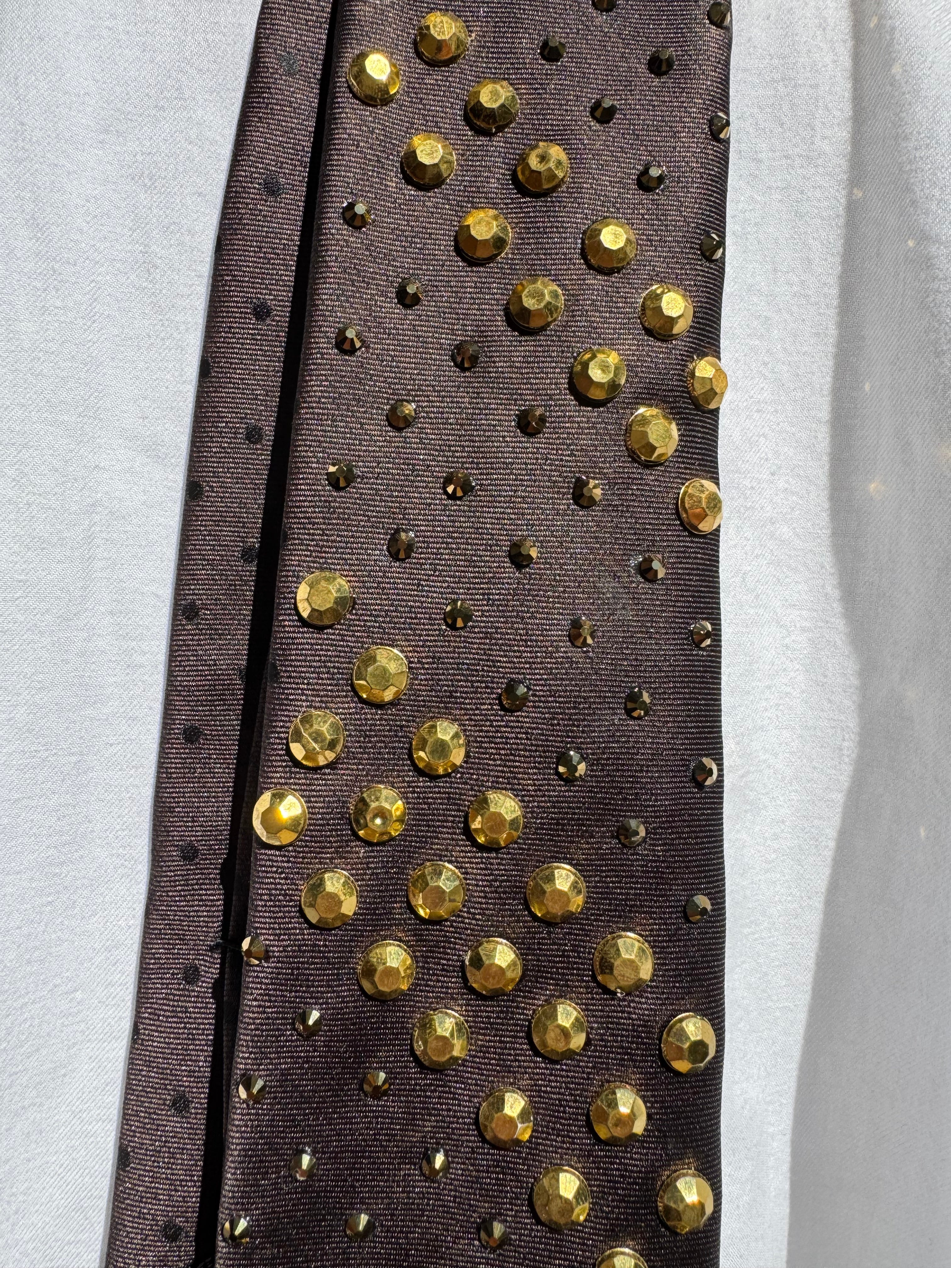Brown Gold Jaguar High Class Royalty Tie