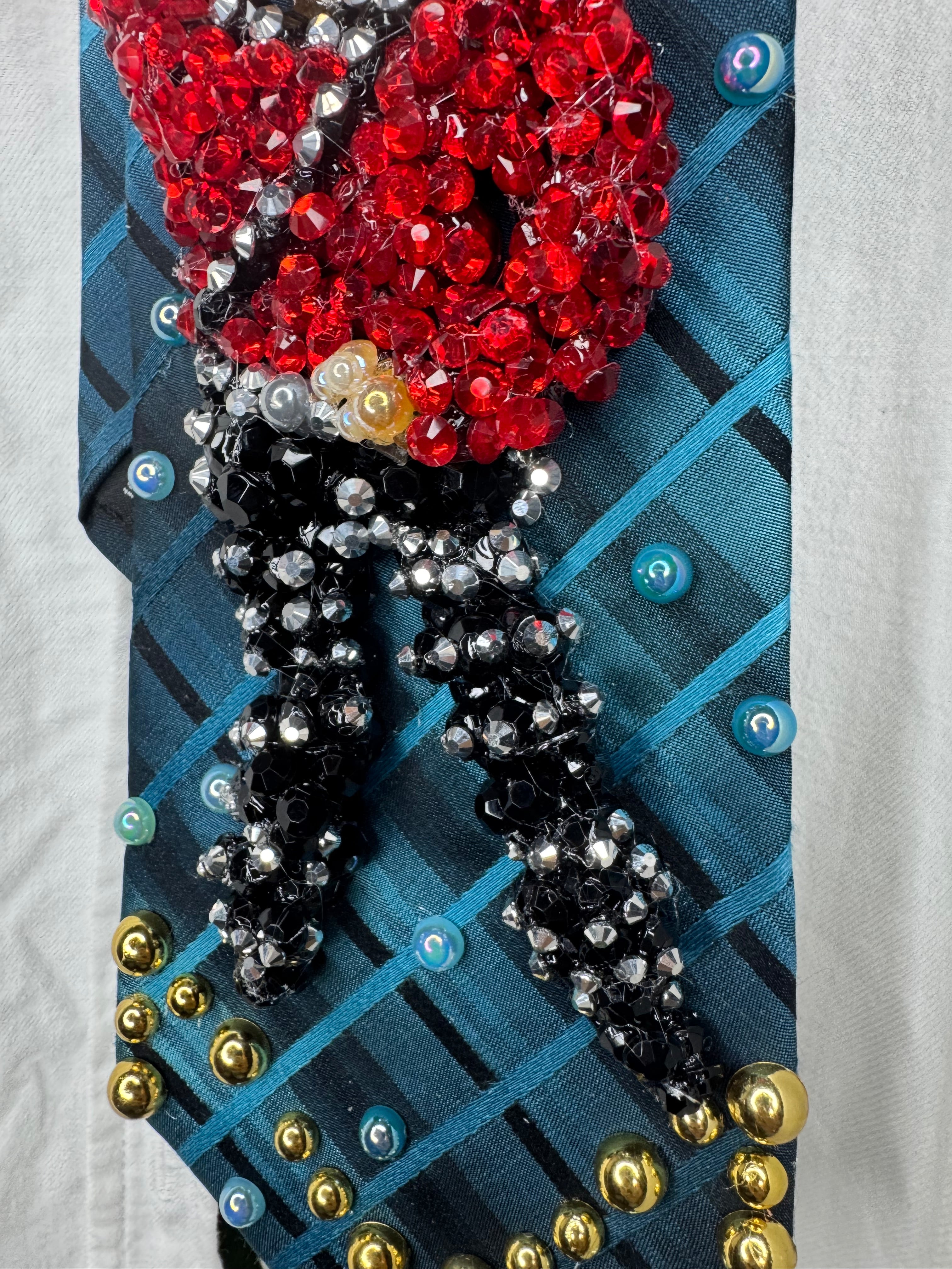 Dark Plaid Turquoise Michael Jackson Hitting Hand Up Wide Leg Pose to Human Nature In Tokyo Red Shirt Bad Tour 1988 Tie