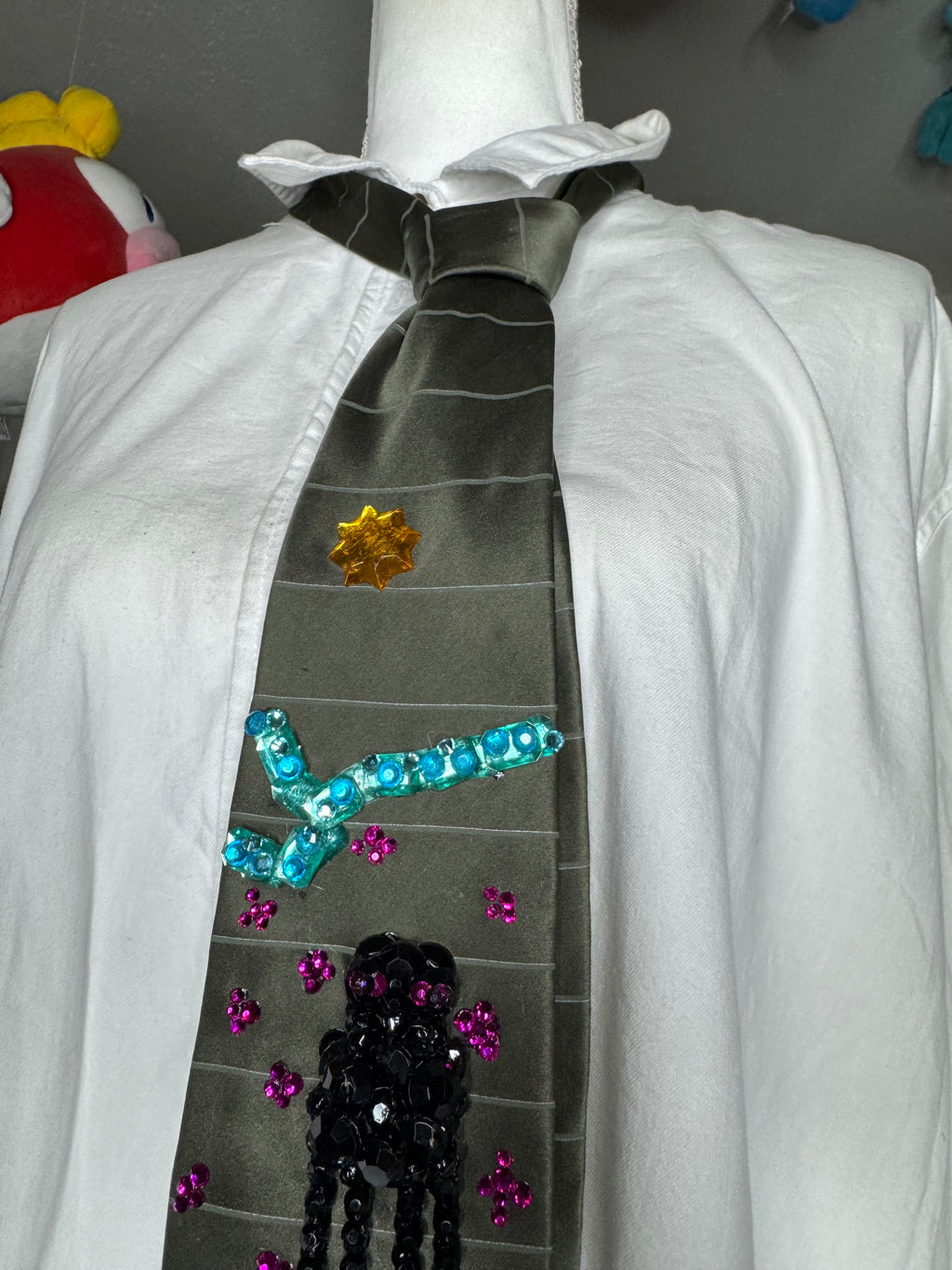 Green Endermans Themed Minecraft Tie