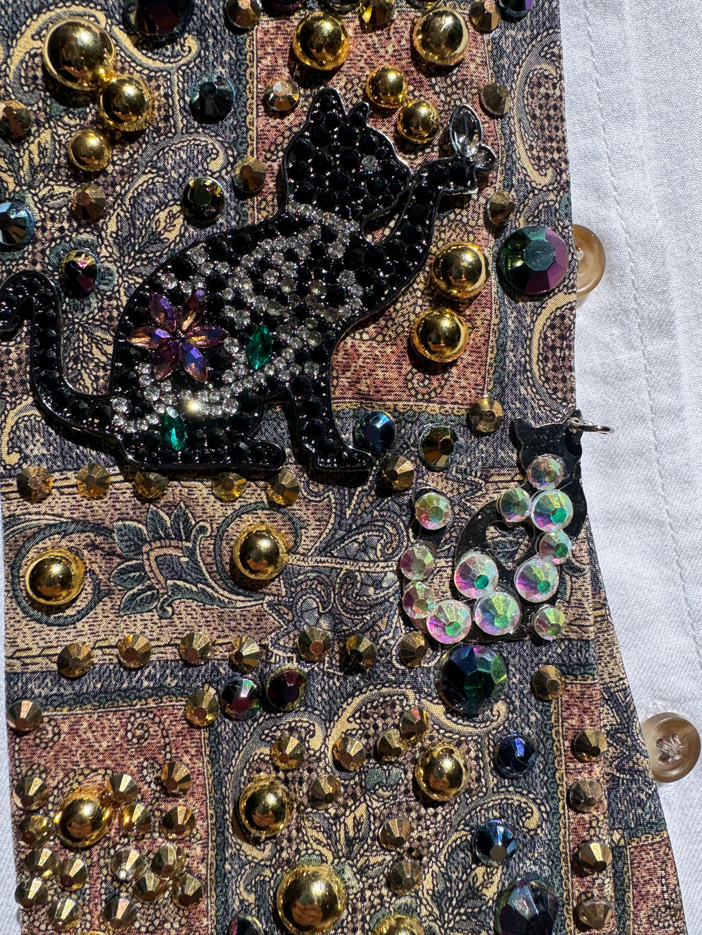 Multicolored Aztec Rug Cats Nature Royalty Tie
