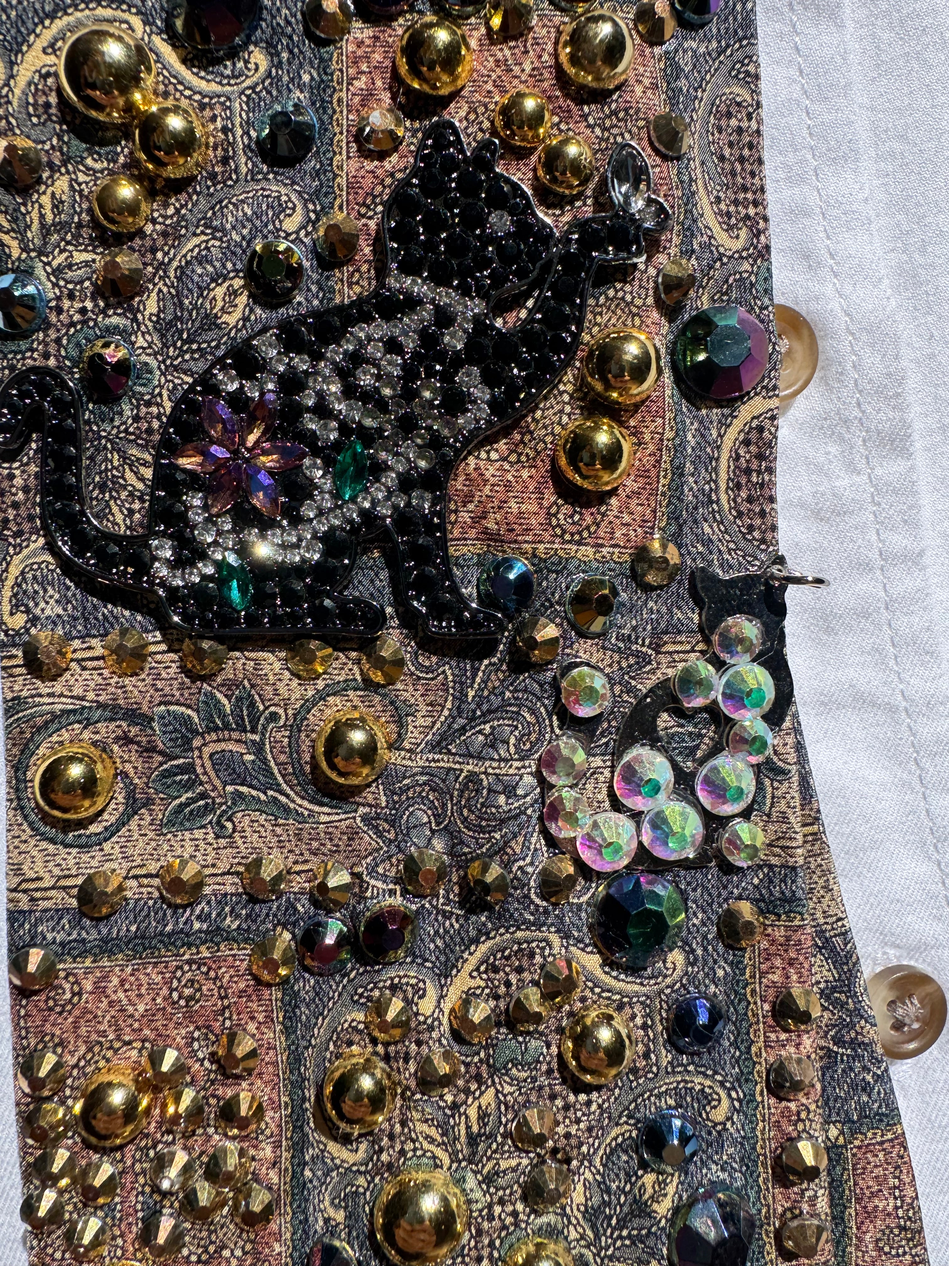 Multicolored Aztec Rug Cats Nature Royalty Tie