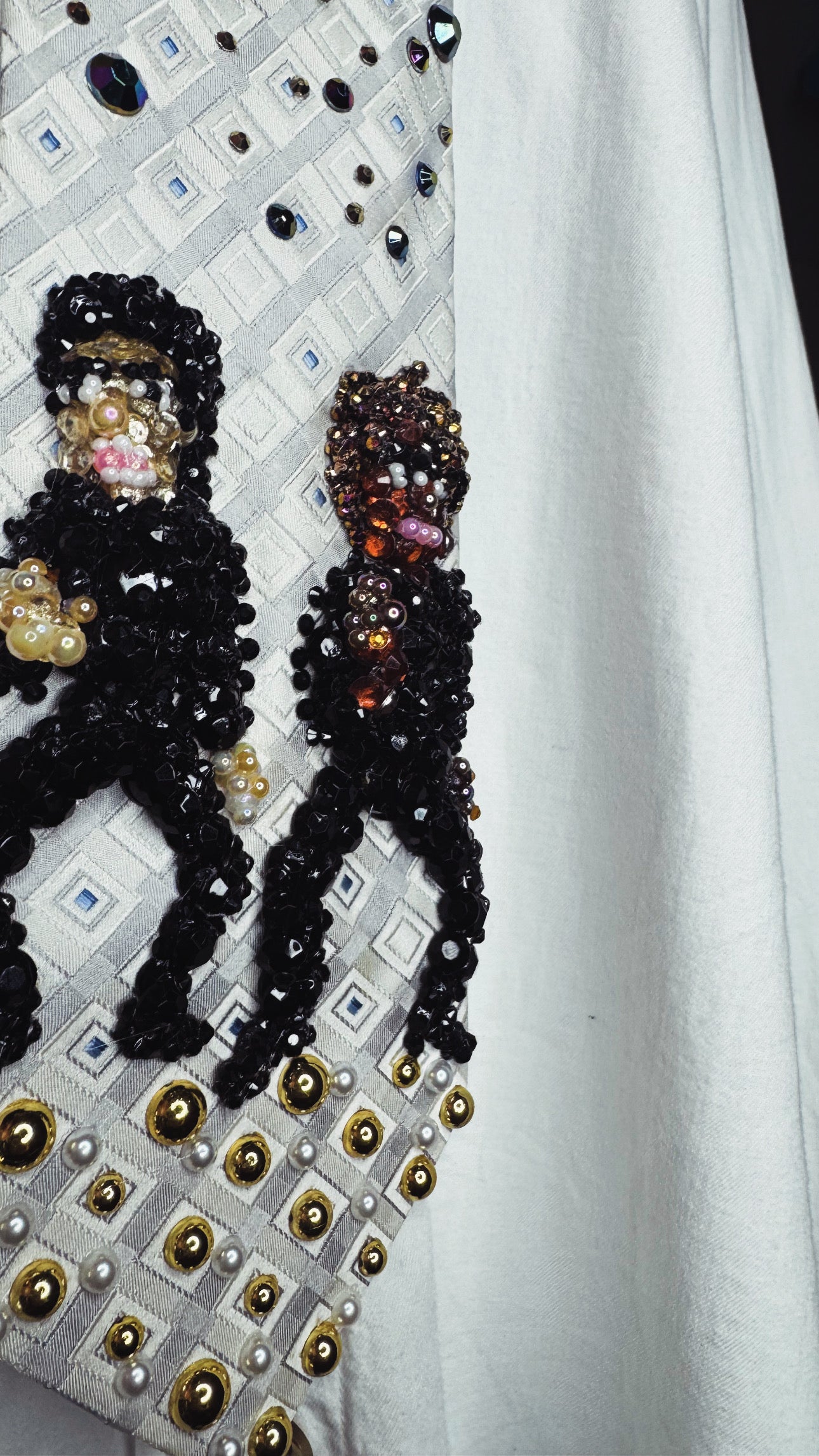 White Michael & Janet Jackson Hitting Wide Leg Hand at Side Pose in Scream Music Video