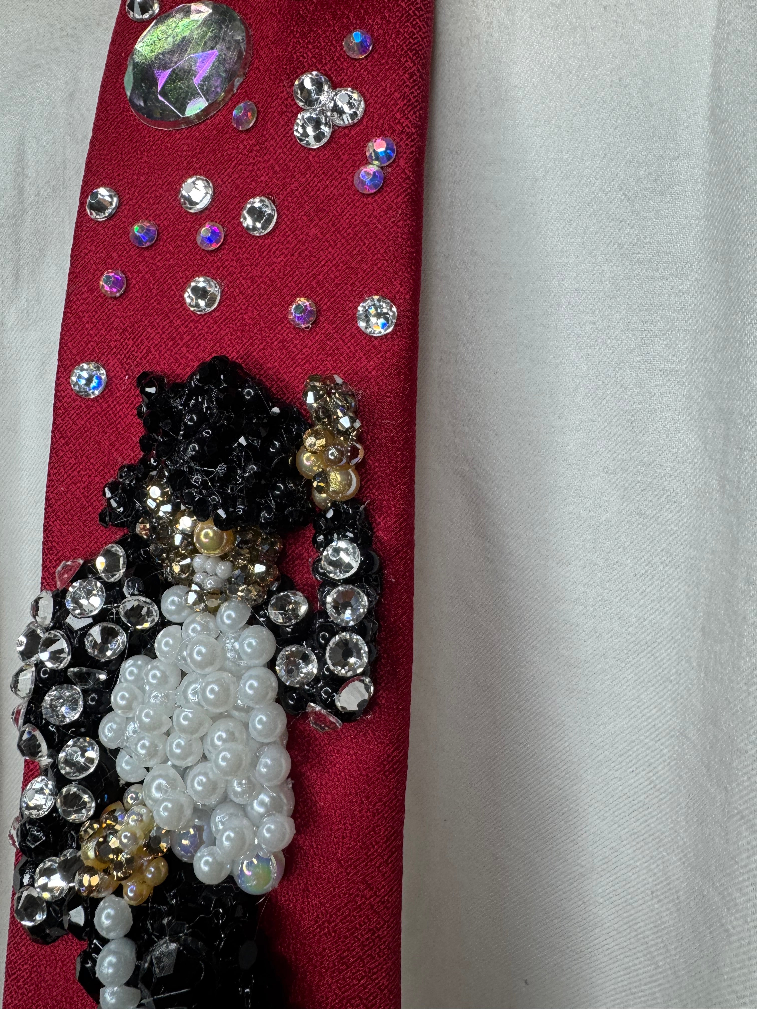 Red Michael Jackson Tapping Hat Walking By Pose To Billie Jean 1989 Tie