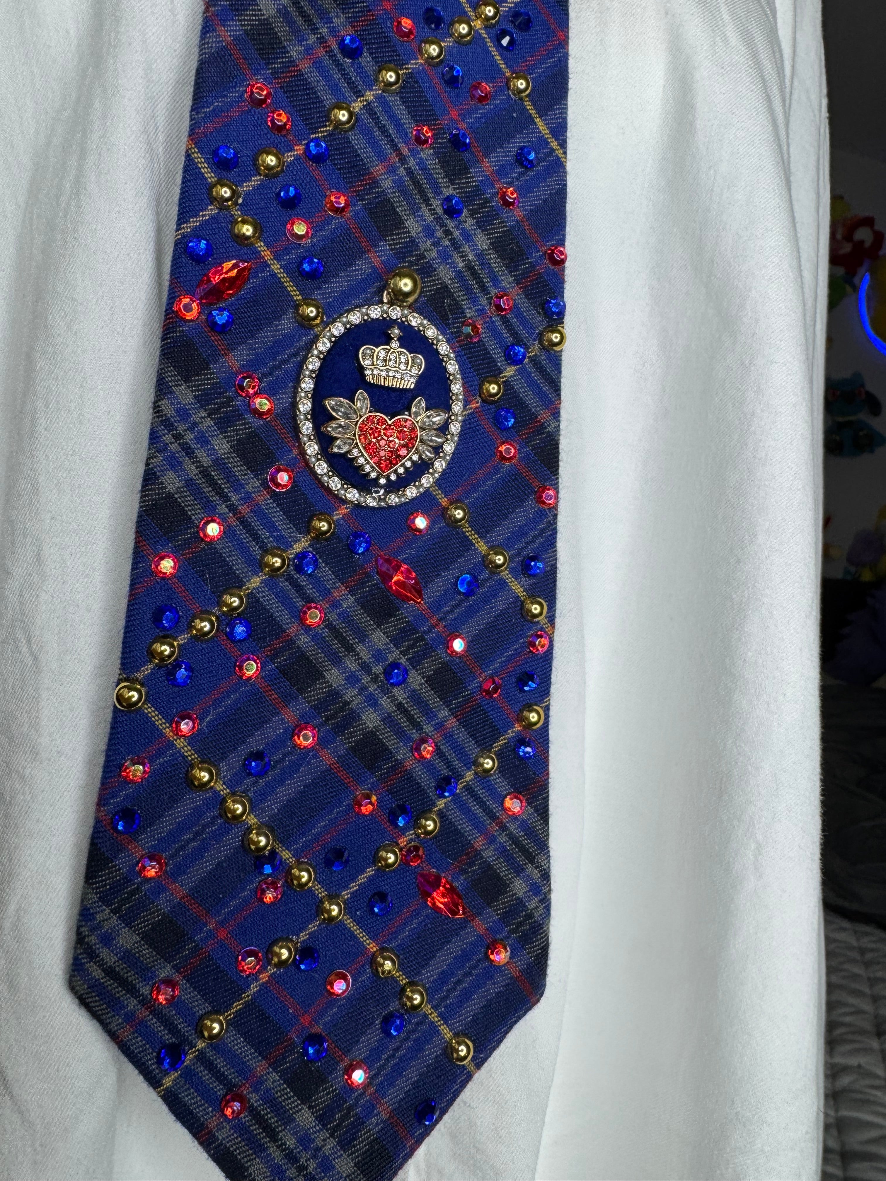 Royal Blue Plaid High Class Royalty Tie