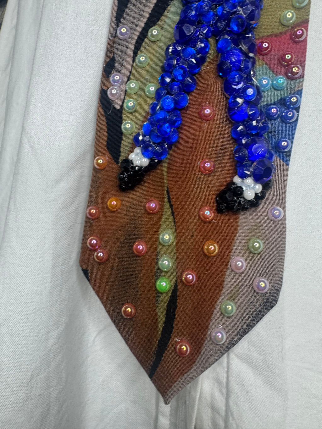 Multicolored Floral Print Michael Jackson Dancing in TDCAU Music Video Tie