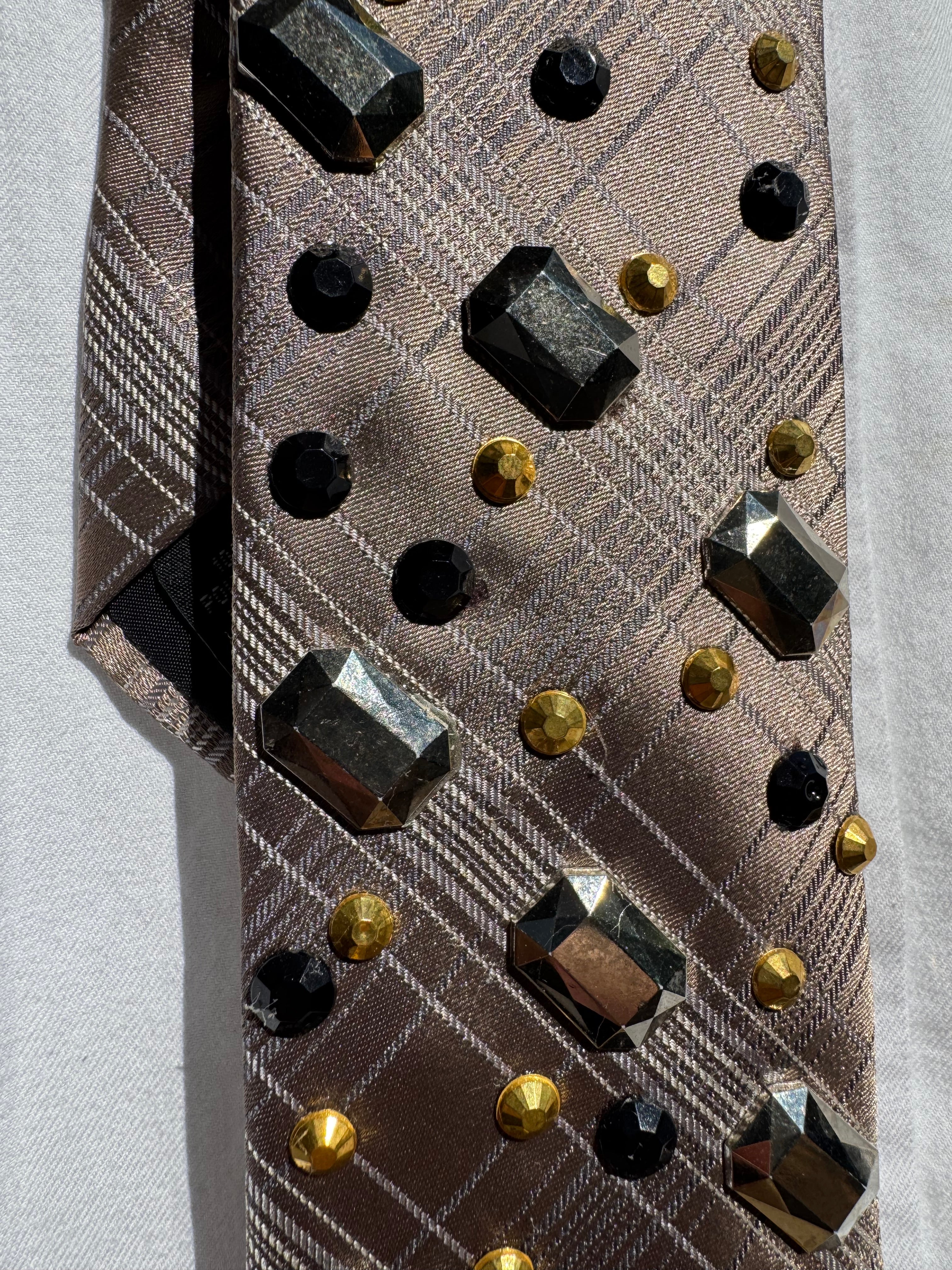 Beige Ace of Spade High Class Royalty Tie