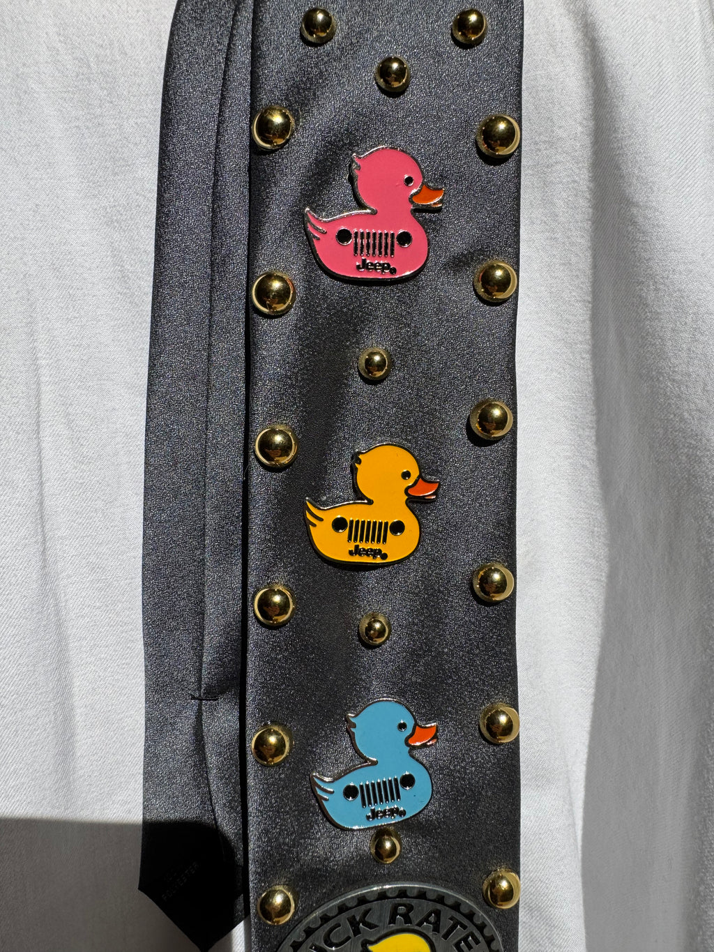 Grey Jeep Duck Pin Collection Royalty Tie