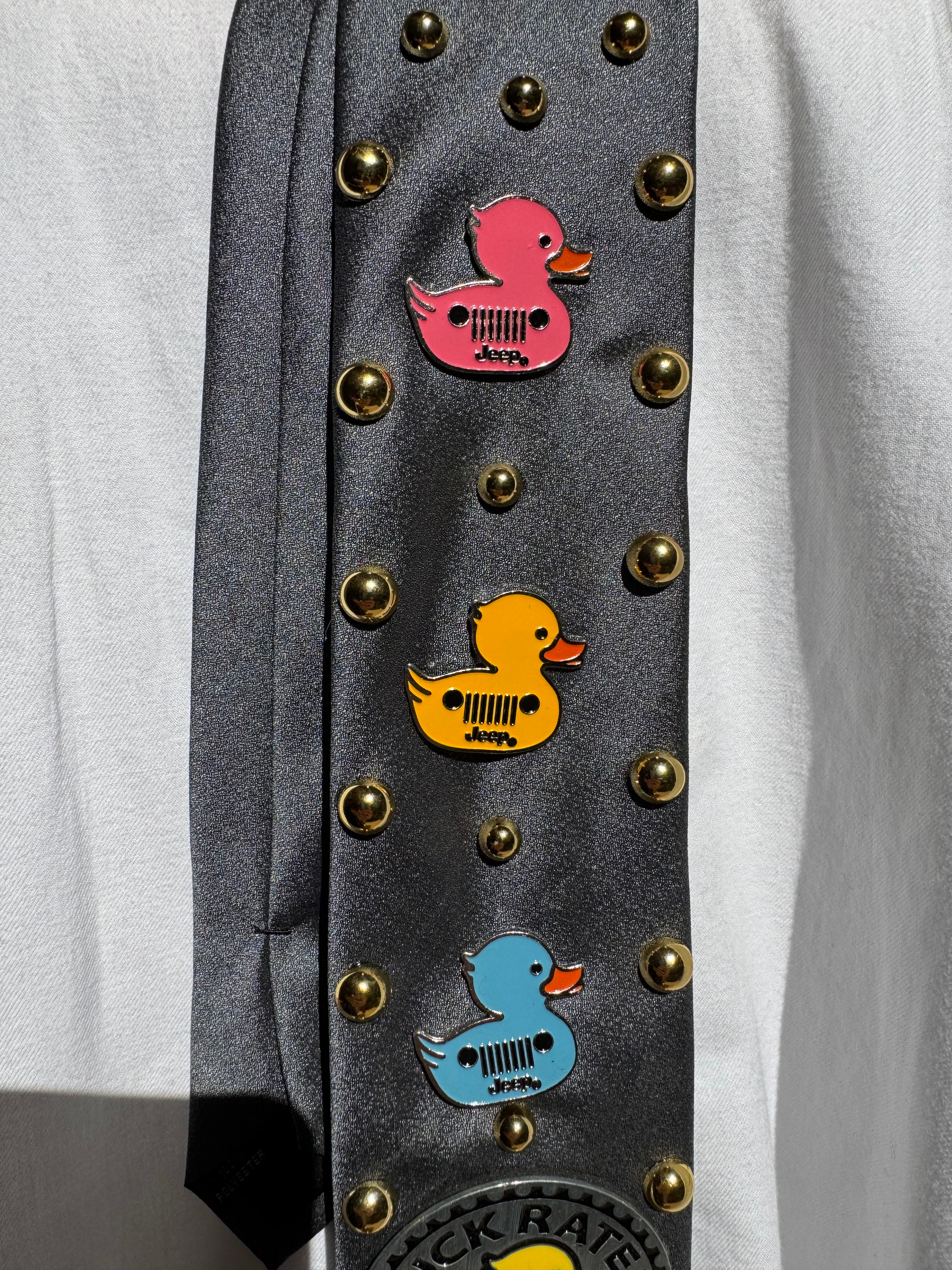 Grey Jeep Duck Pin Collection Royalty Tie