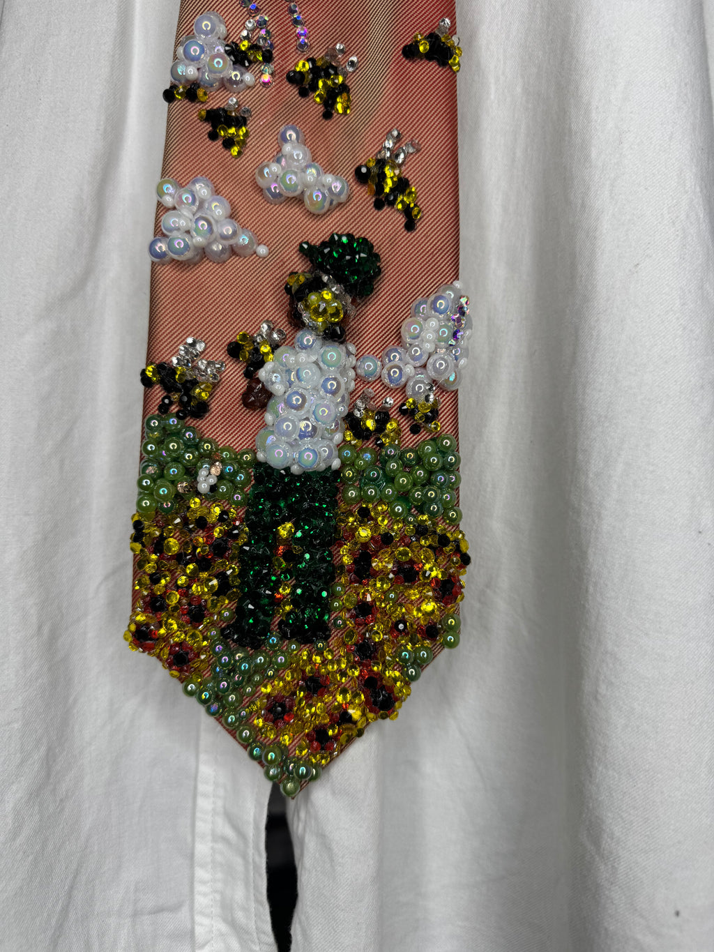 Orange Tyler the Creator “Flower Boy” Album Cover Tie