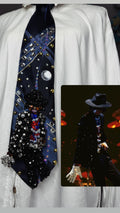 Navy Blue Michael Jackson Glove Out Billie Jean Move For Victory Tour 1984 Tie