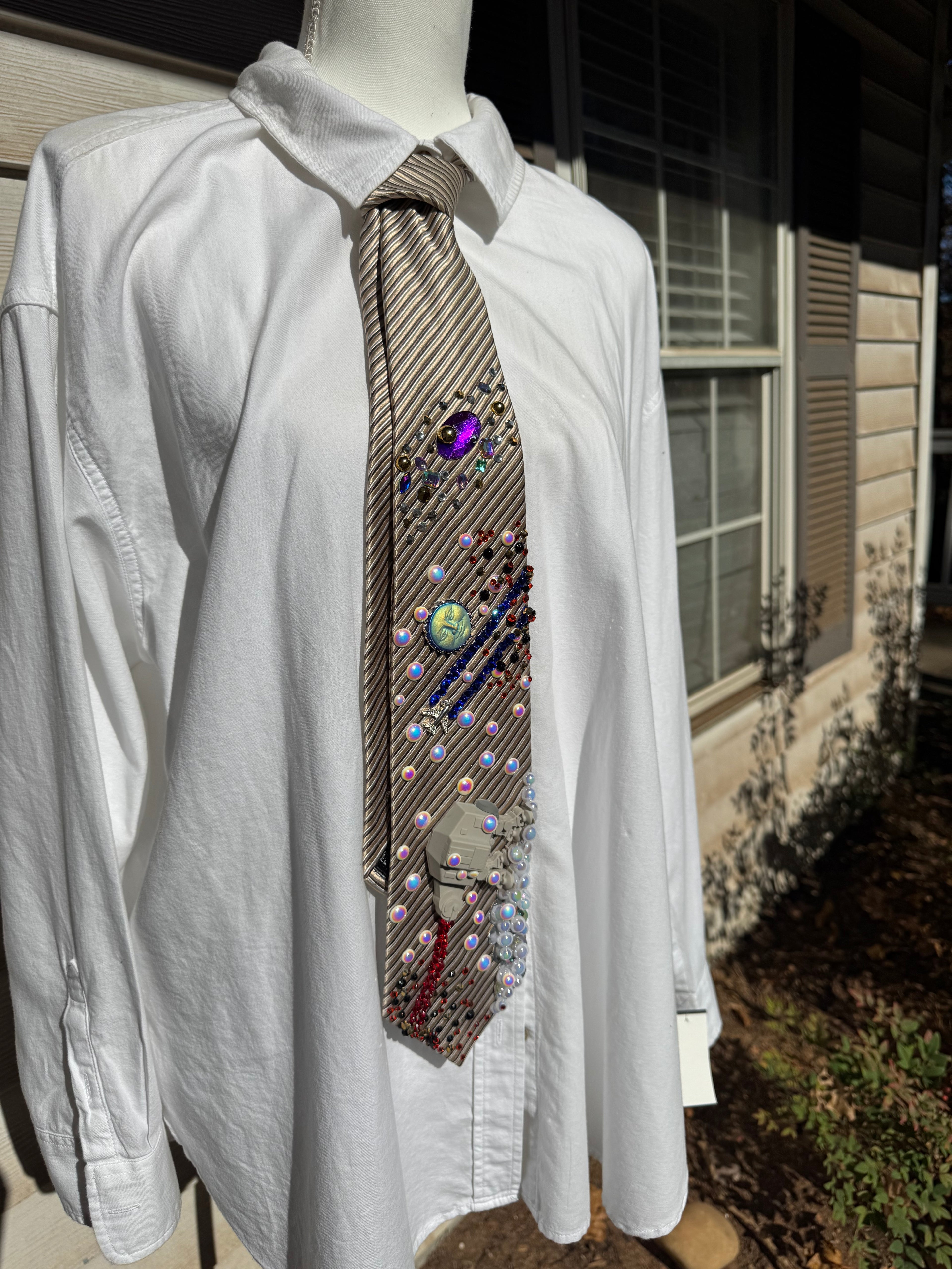 Light Beige AT AT Walker Attacking Star Wars Tie