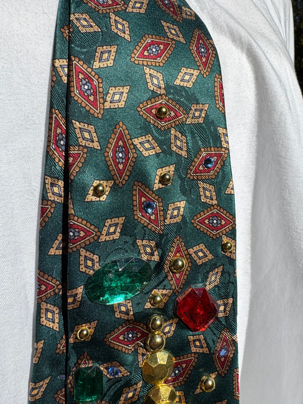 Dark Green Jaguar Pharaoh Taj Mahal Kingdom Royalty Tie