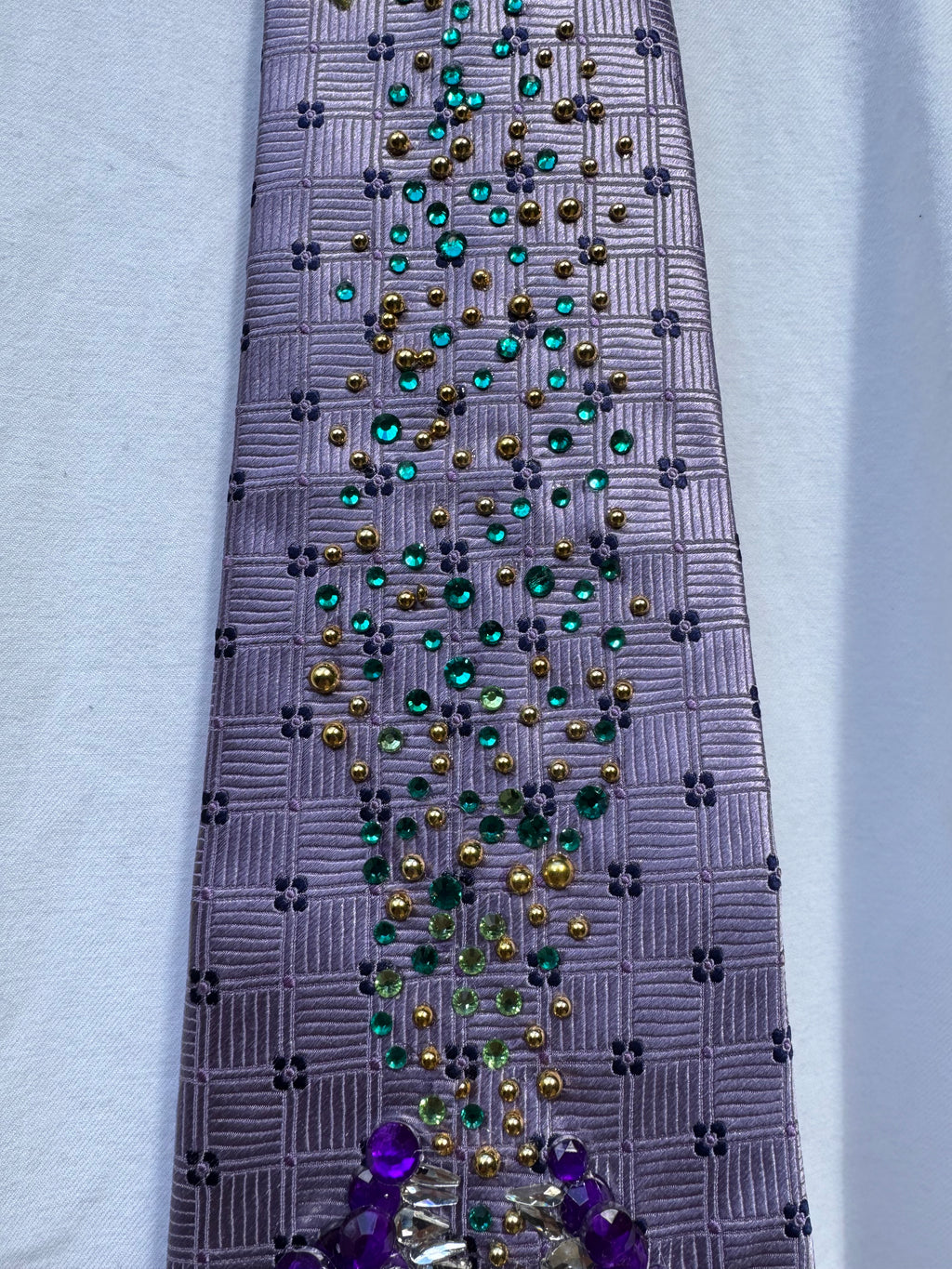 Purple Dark Magical Purple Dragon Spitting Flames Royalty Tie