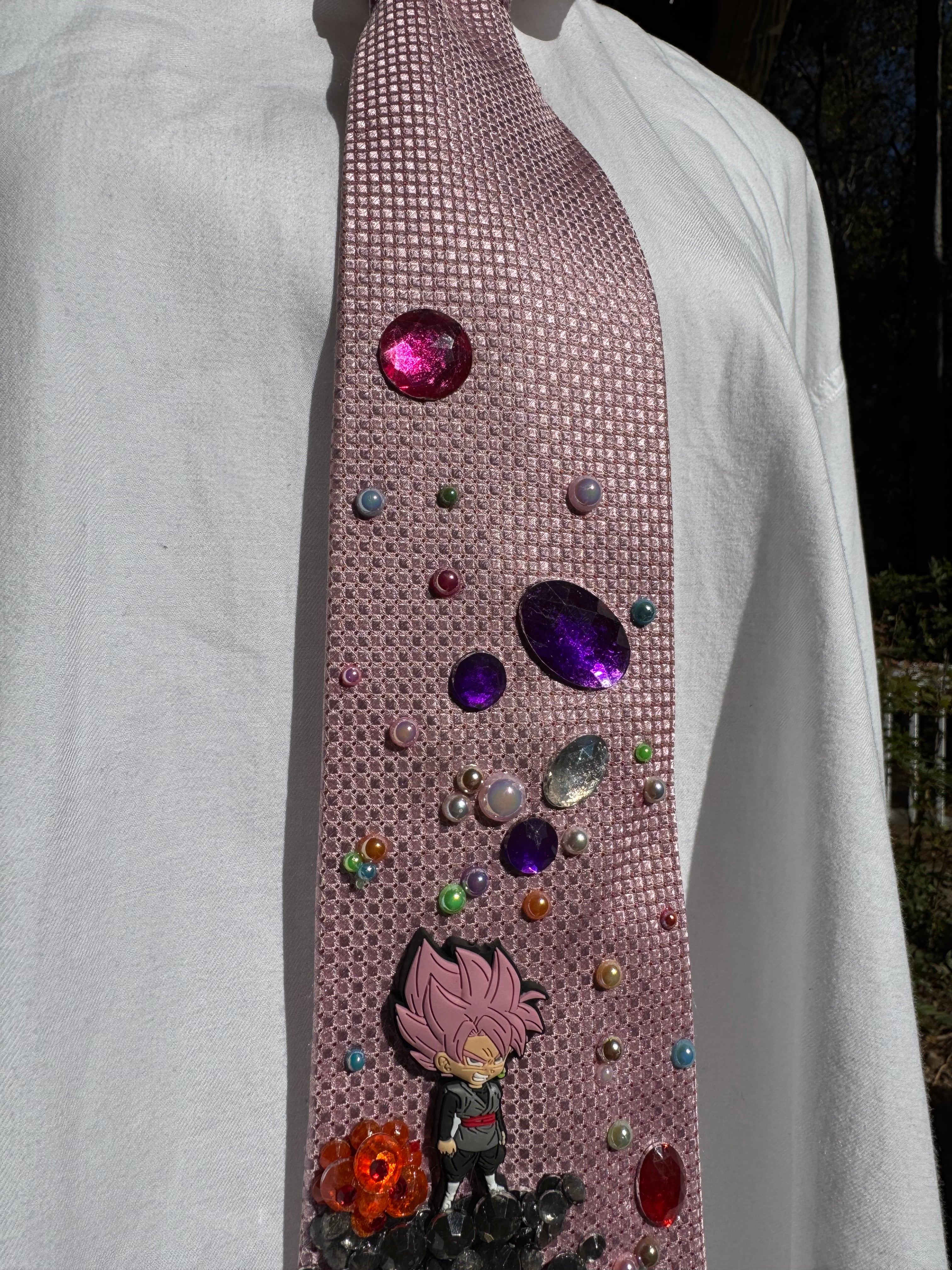 Pink Black Super Saiyan Rose Goku Dragon Ball Z Tie