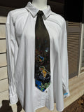 Dark Green Huge Asteroid Crashing Jurassic World Dinosaurs Tie