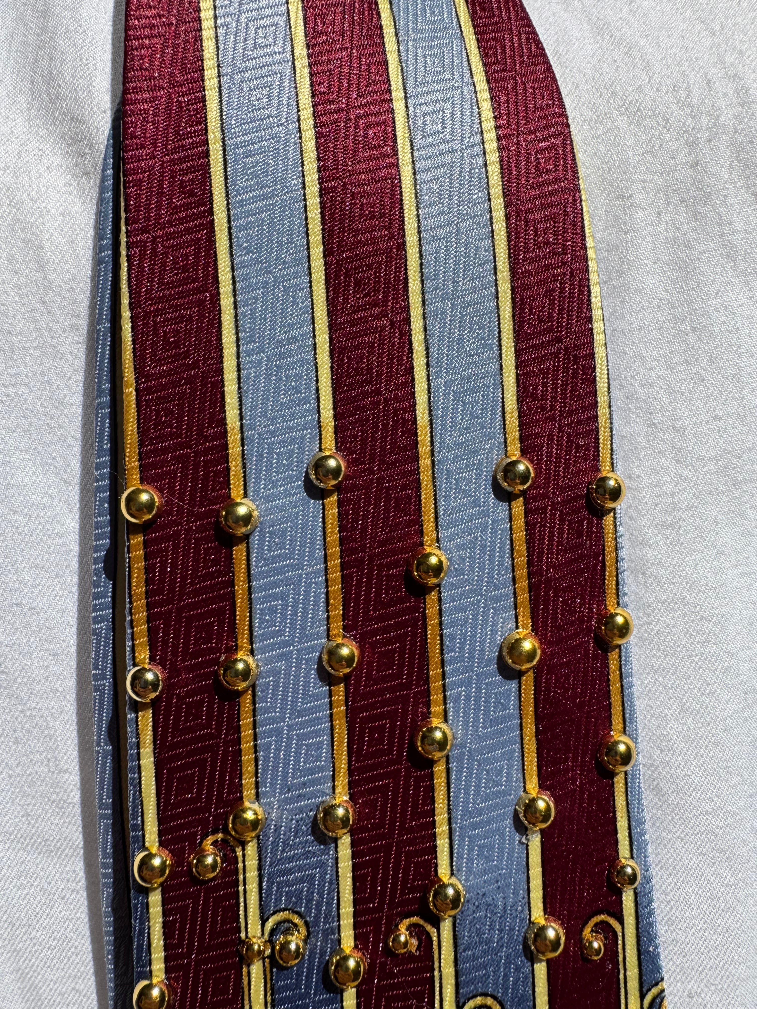 Navy Blue and Burgundy Wonder Woman High Class Royalty Tie