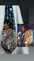 Blue Checkered Michael Jackson Performing WBSS on Victory Tour 1984 Toronto Tie