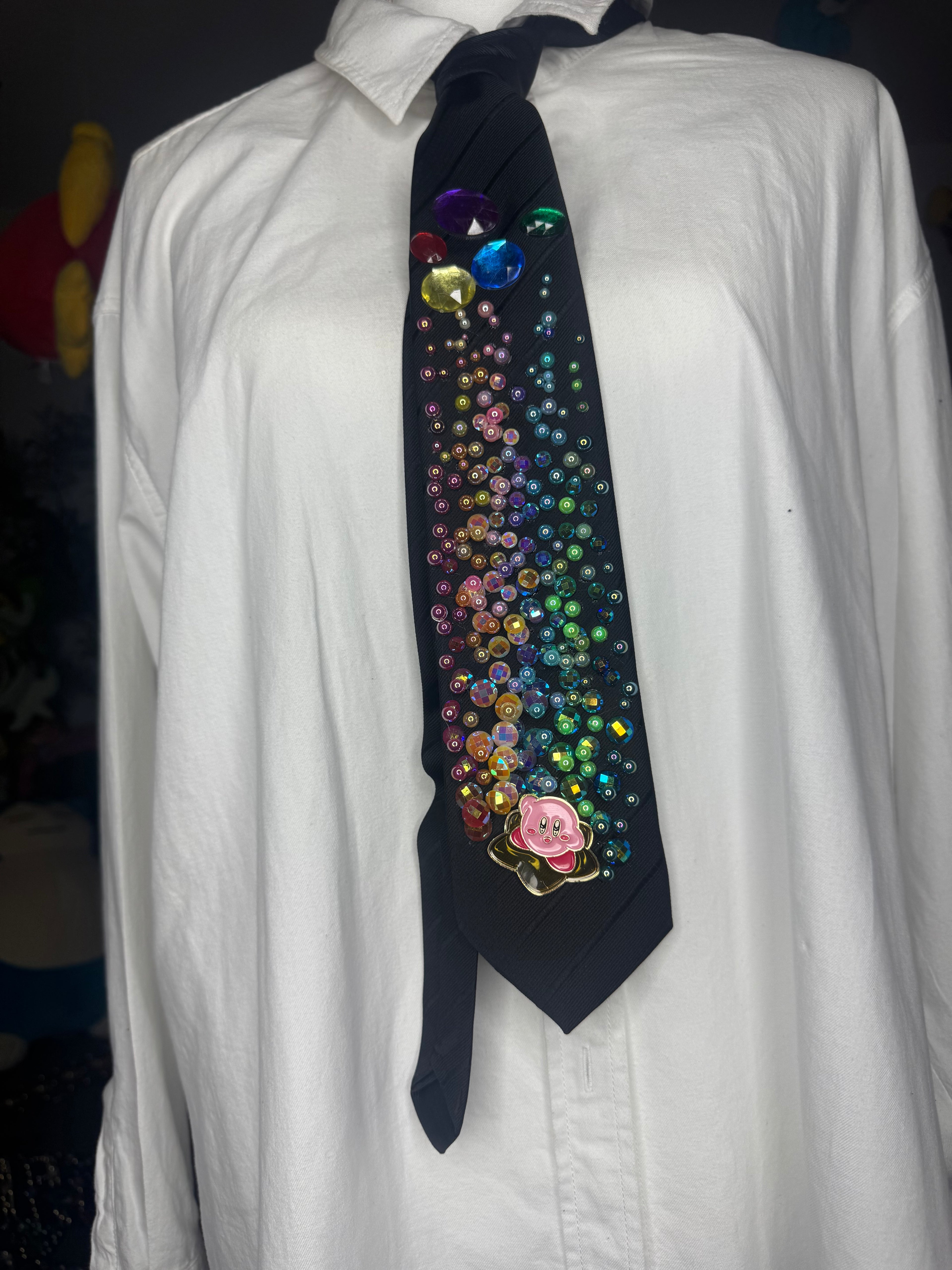 Black Kirby on Star Leaving Rainbow Stardust Tie