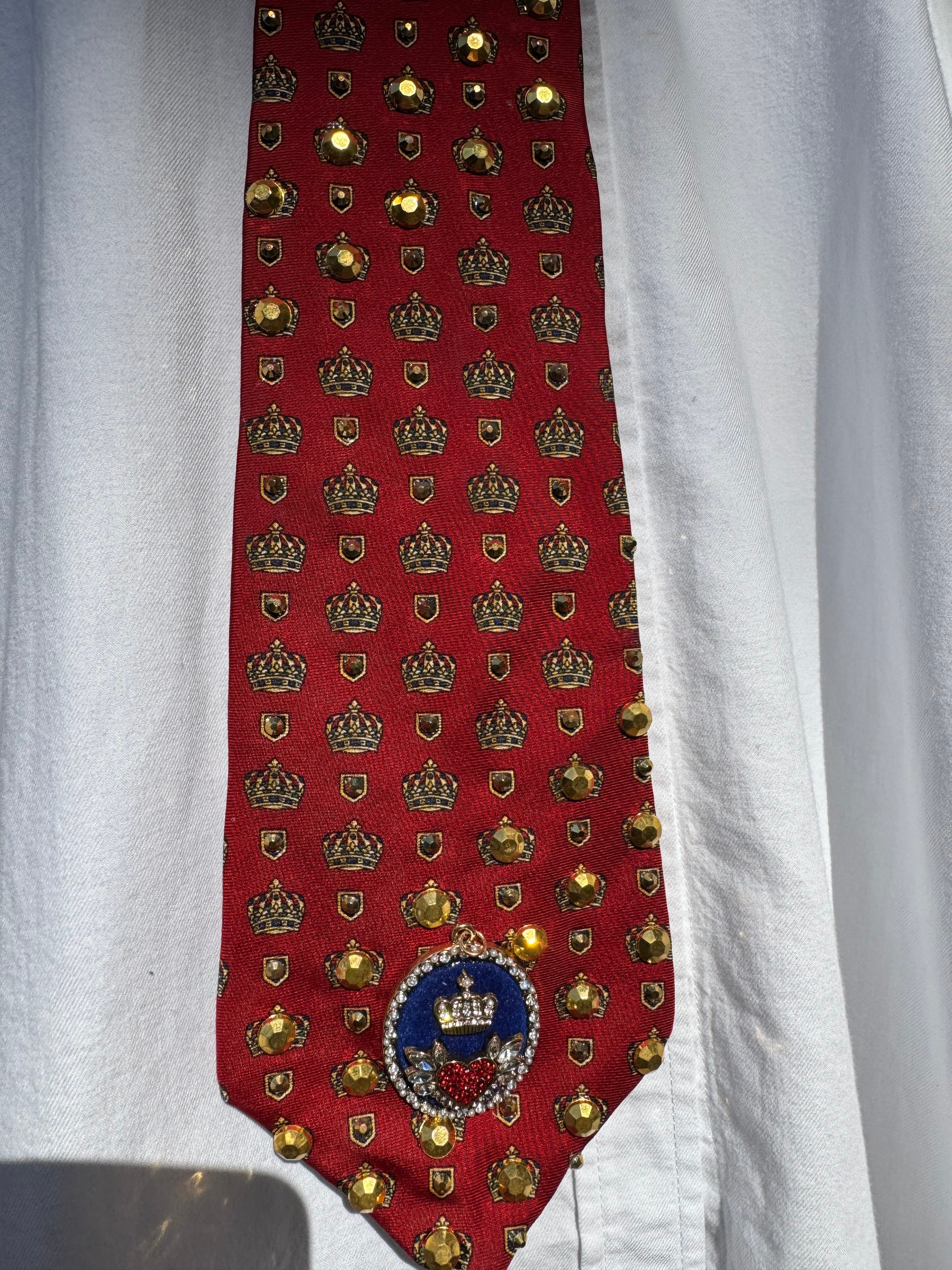 Red Crowned High Class Royalty Tie