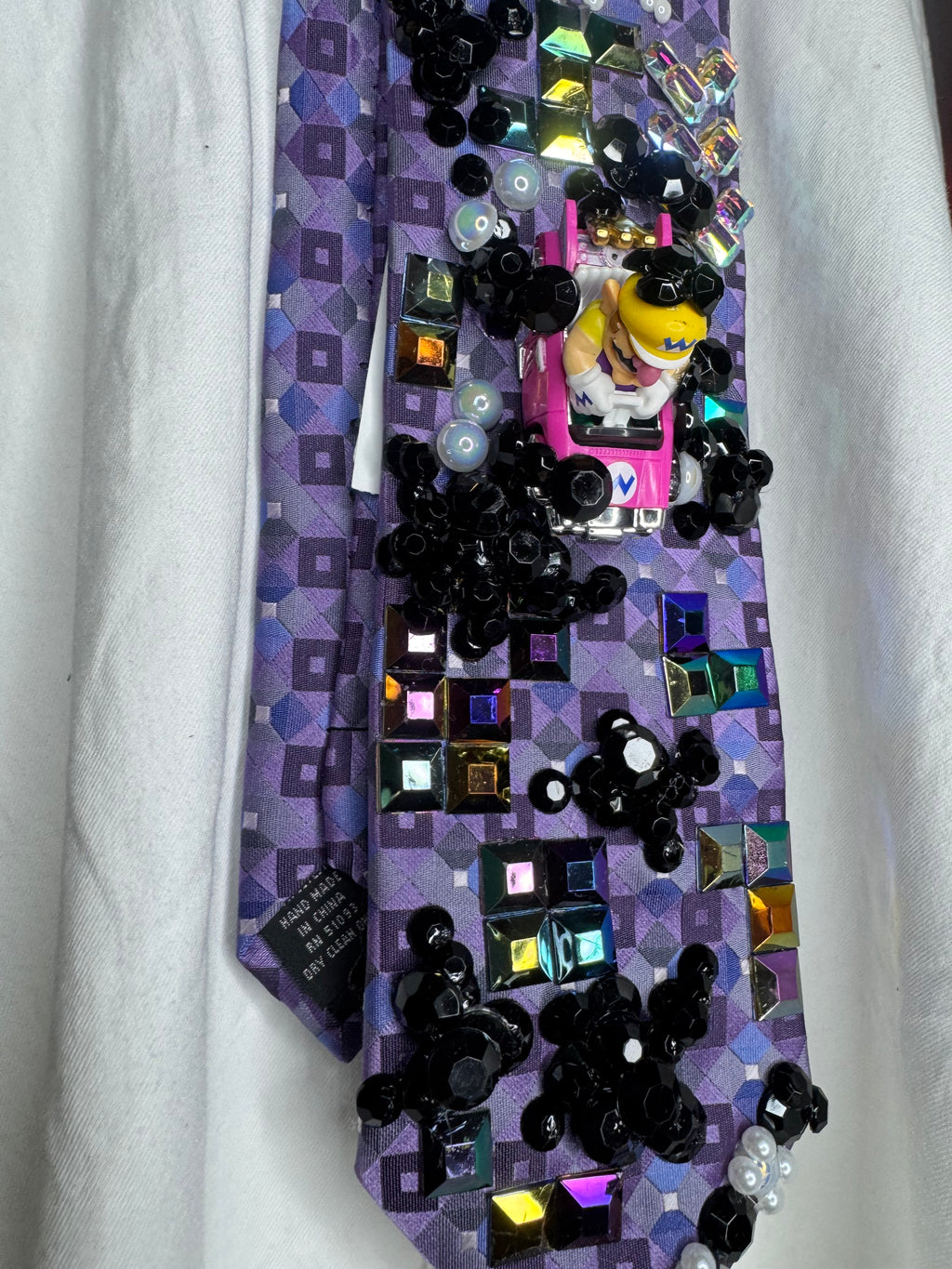 Purple Wario Getting Bloopered On Tetris Road 200cc Mario Kart Tie