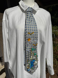 Light Blue Ice Castle Kingdom High Class Royalty Tie