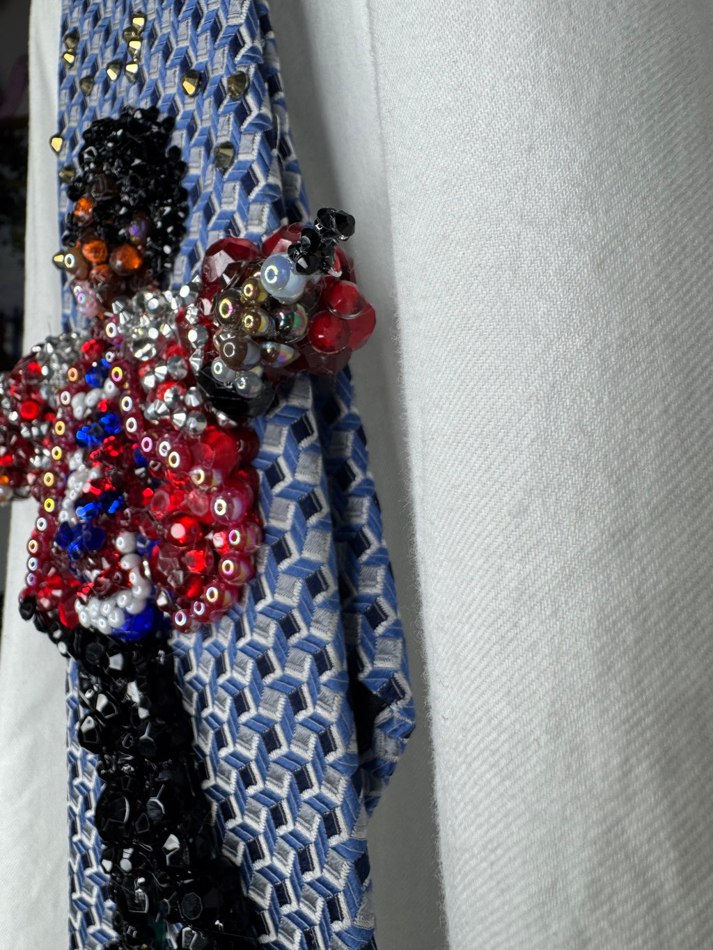 Blue Michael Jackson Hitting Arms Out Thrust Move To Beat It Victory Tour 1984 Tie
