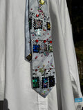Light Blue Striped Door Chase Scene Monsters Inc Tie
