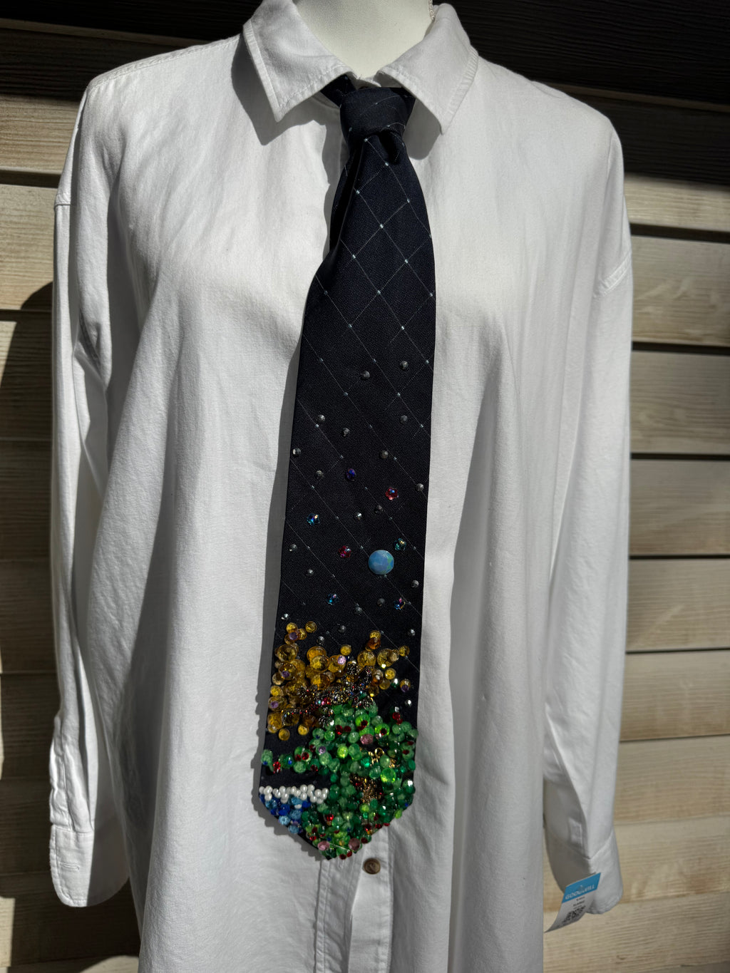 Navy Blue Hidden Mad Jaguar Nature Royalty Tie