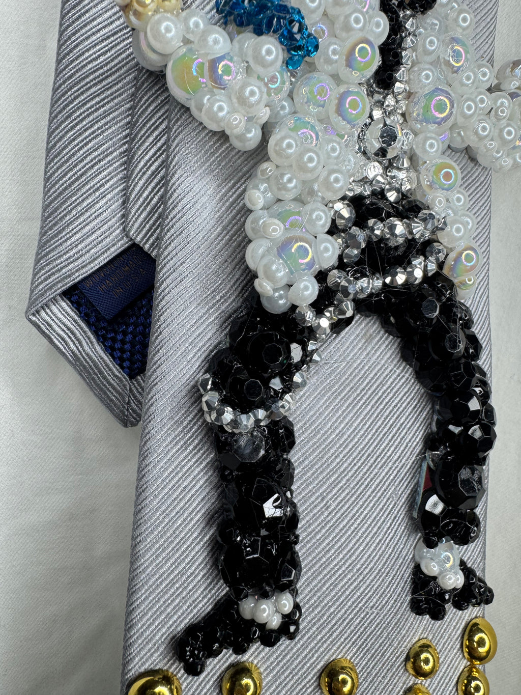Grey Michael Jackson Hitting Egyptian Pose Walk To Smooth Criminal Wembly Concert 1988 Tie