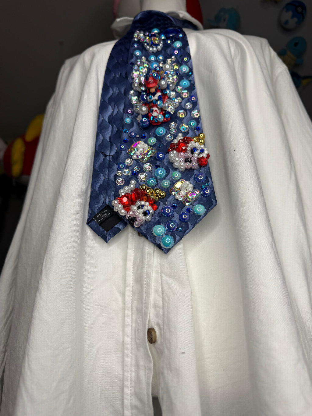 Blue Mario Dodging Blue Shell Underwater on Cheep Cheep Beach 200cc Mario Kart Tie