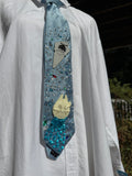 Light Blue Millineium Falcon Flying Towards Star Destroyer Star Wars Tie
