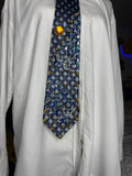 Navy Blue Twin Blue Jays Leaving Stardust Nature Royalty Tie