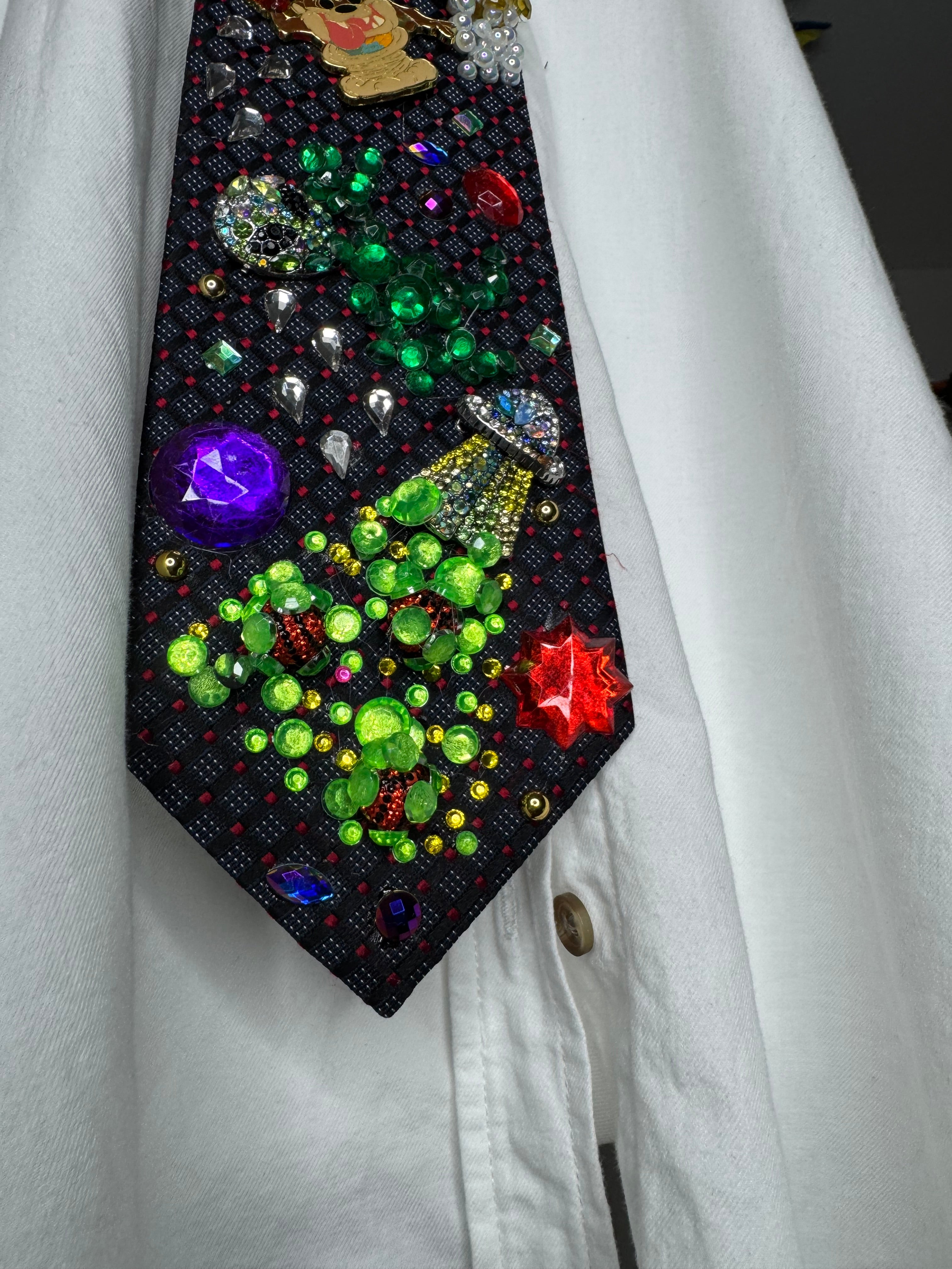Black Baby Looney Tunes Vs Martians In Outter Space Space Jam Tie