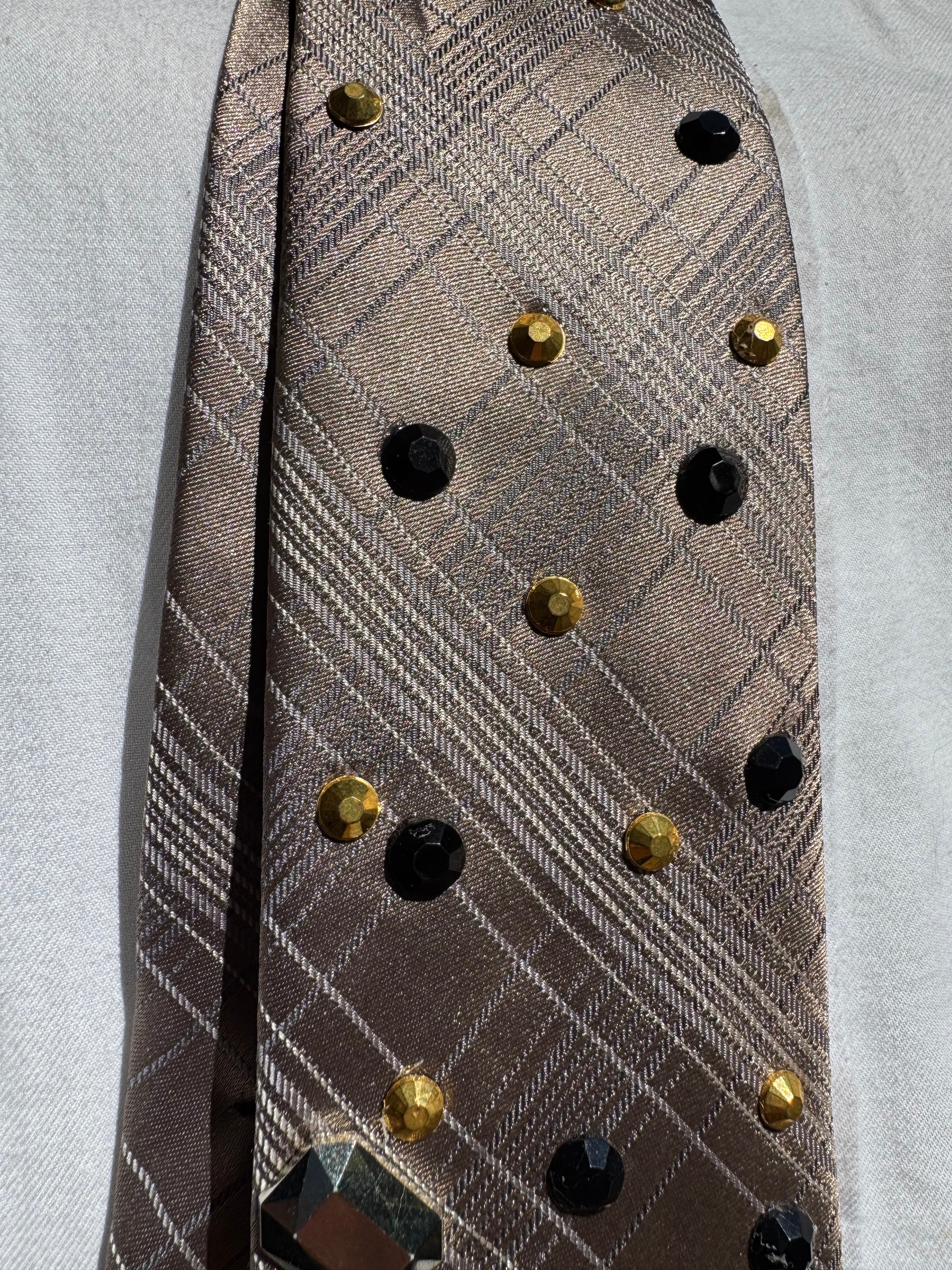 Beige Ace of Spade High Class Royalty Tie